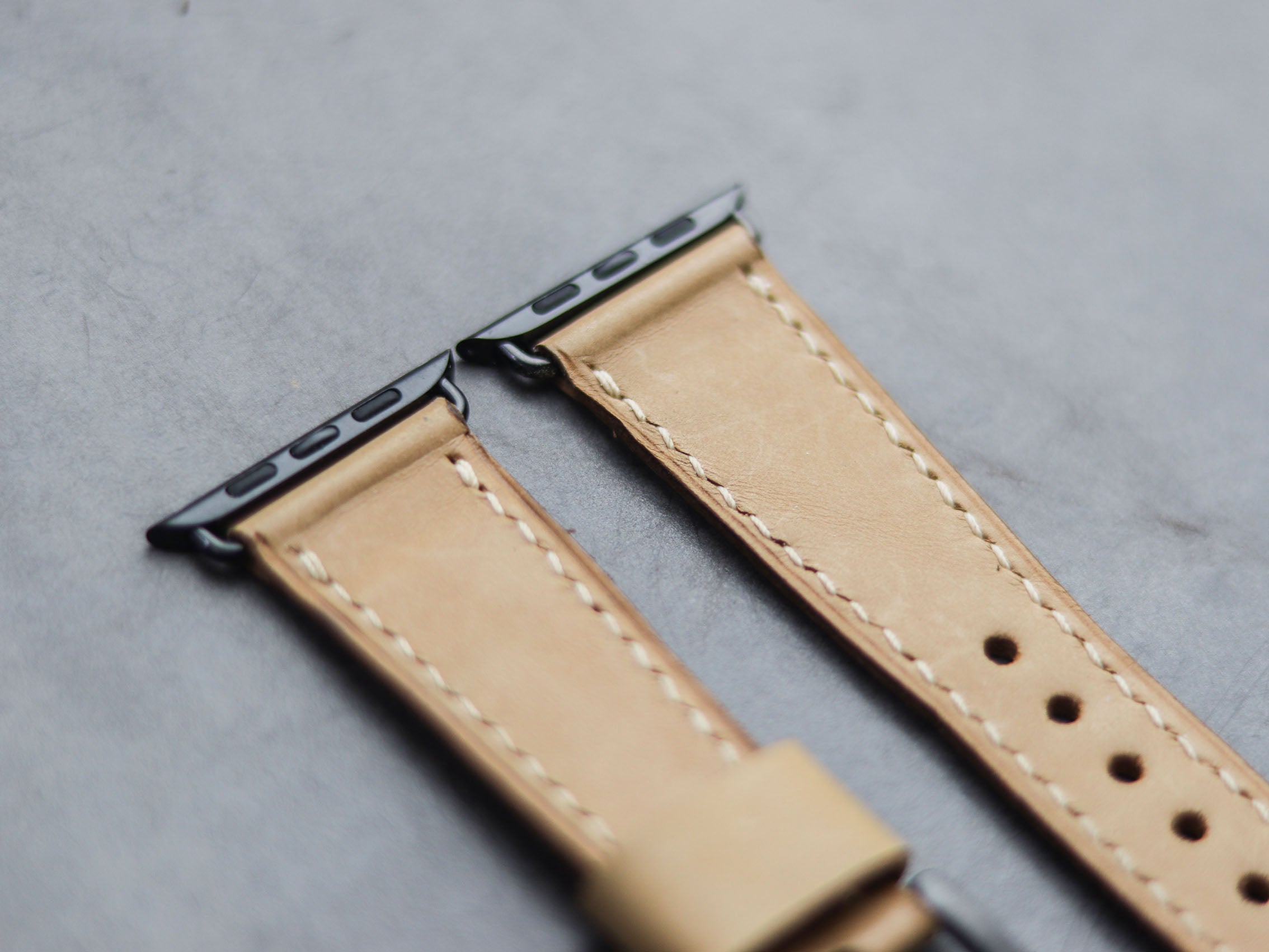 NATURAL BUTTERO FULL STITCHED HAND-CRAFTED APPLE WATCH STRAPS