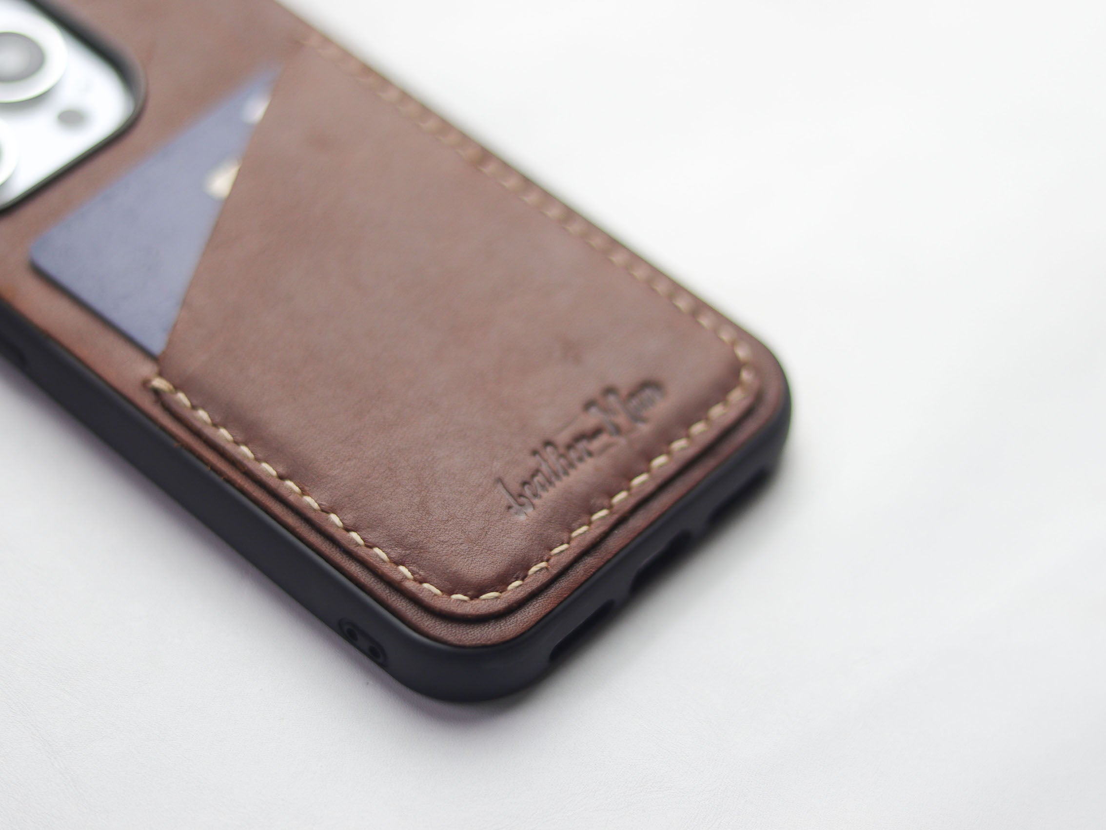 CHESTNUT BROWN LEATHER WALLET PHONE CASE