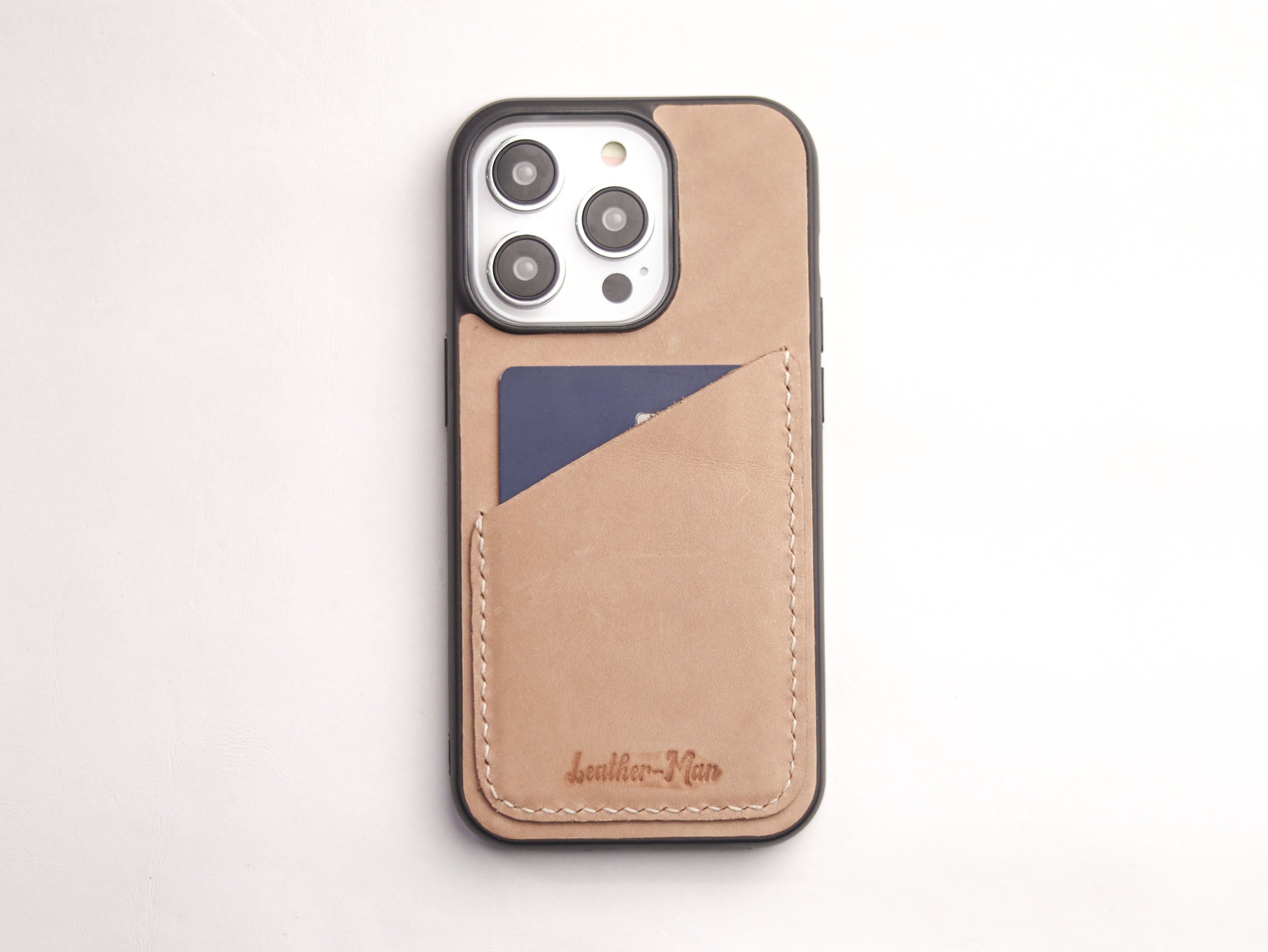 NATURAL BUTTERO LEATHER WALLET PHONE CASE