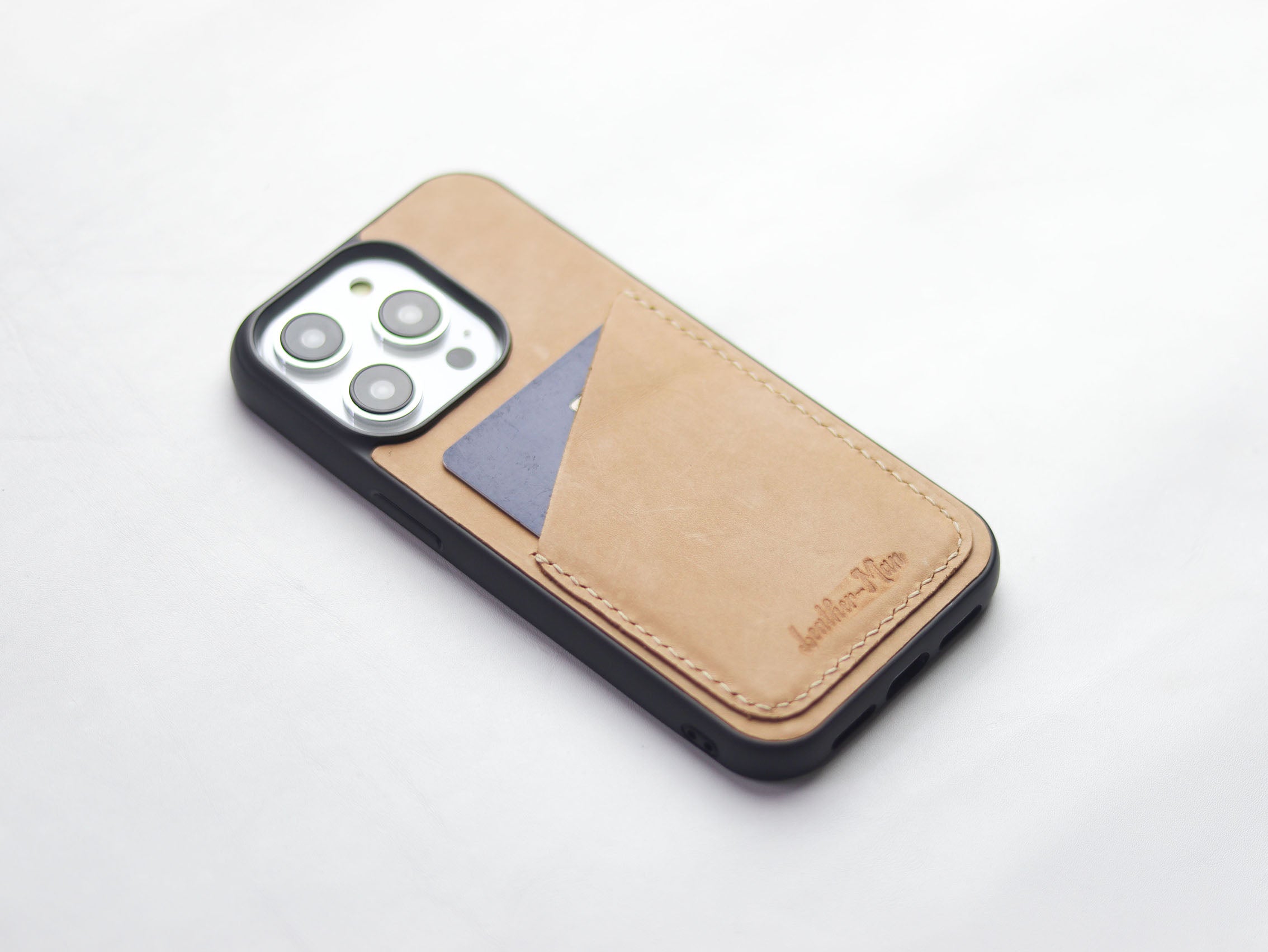 NATURAL BUTTERO LEATHER WALLET PHONE CASE