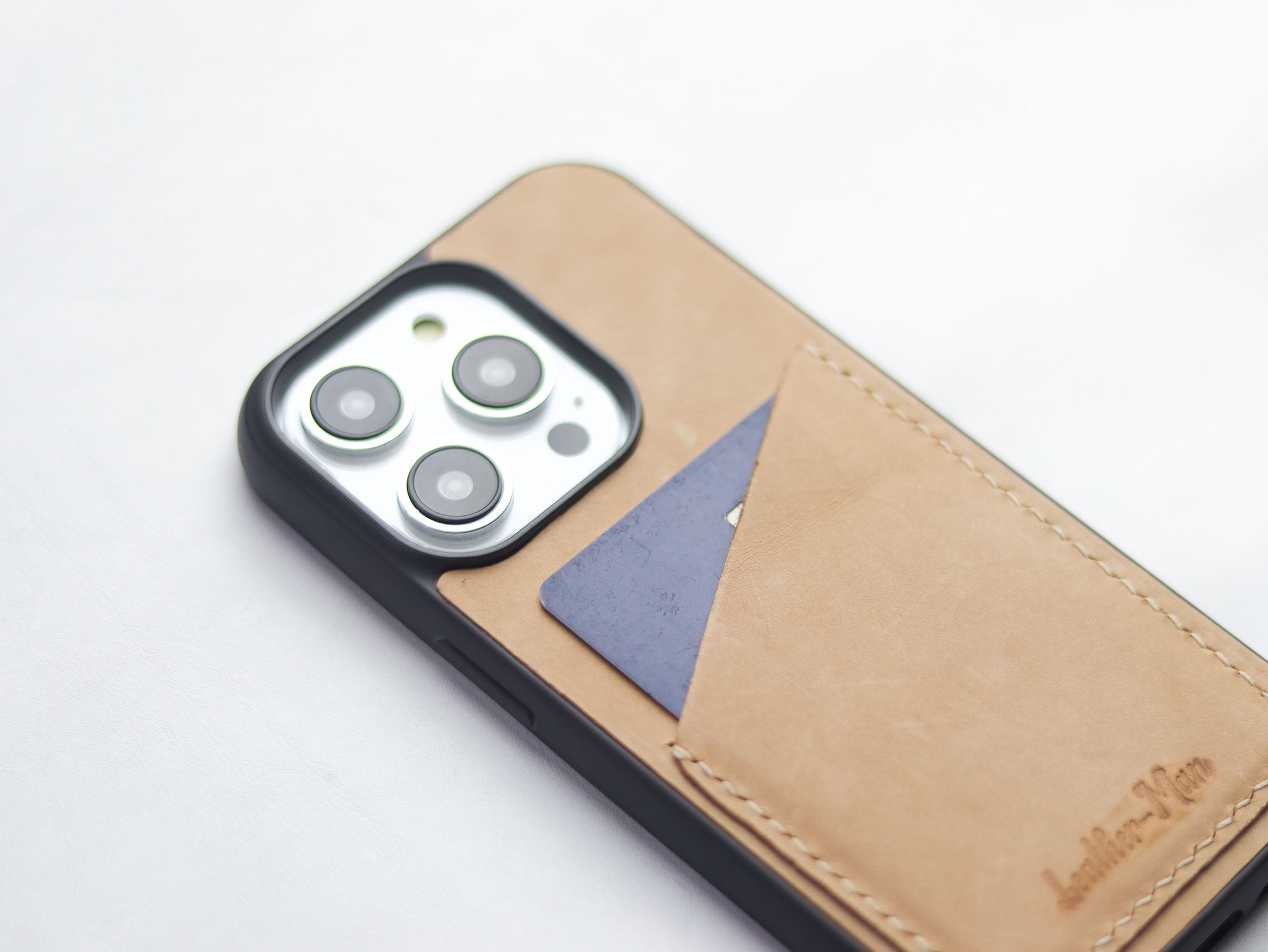 NATURAL BUTTERO LEATHER WALLET PHONE CASE
