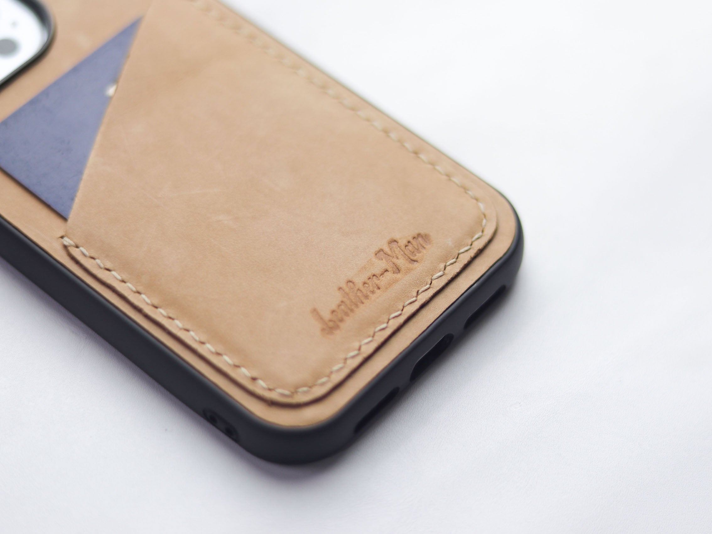 NATURAL BUTTERO LEATHER WALLET PHONE CASE