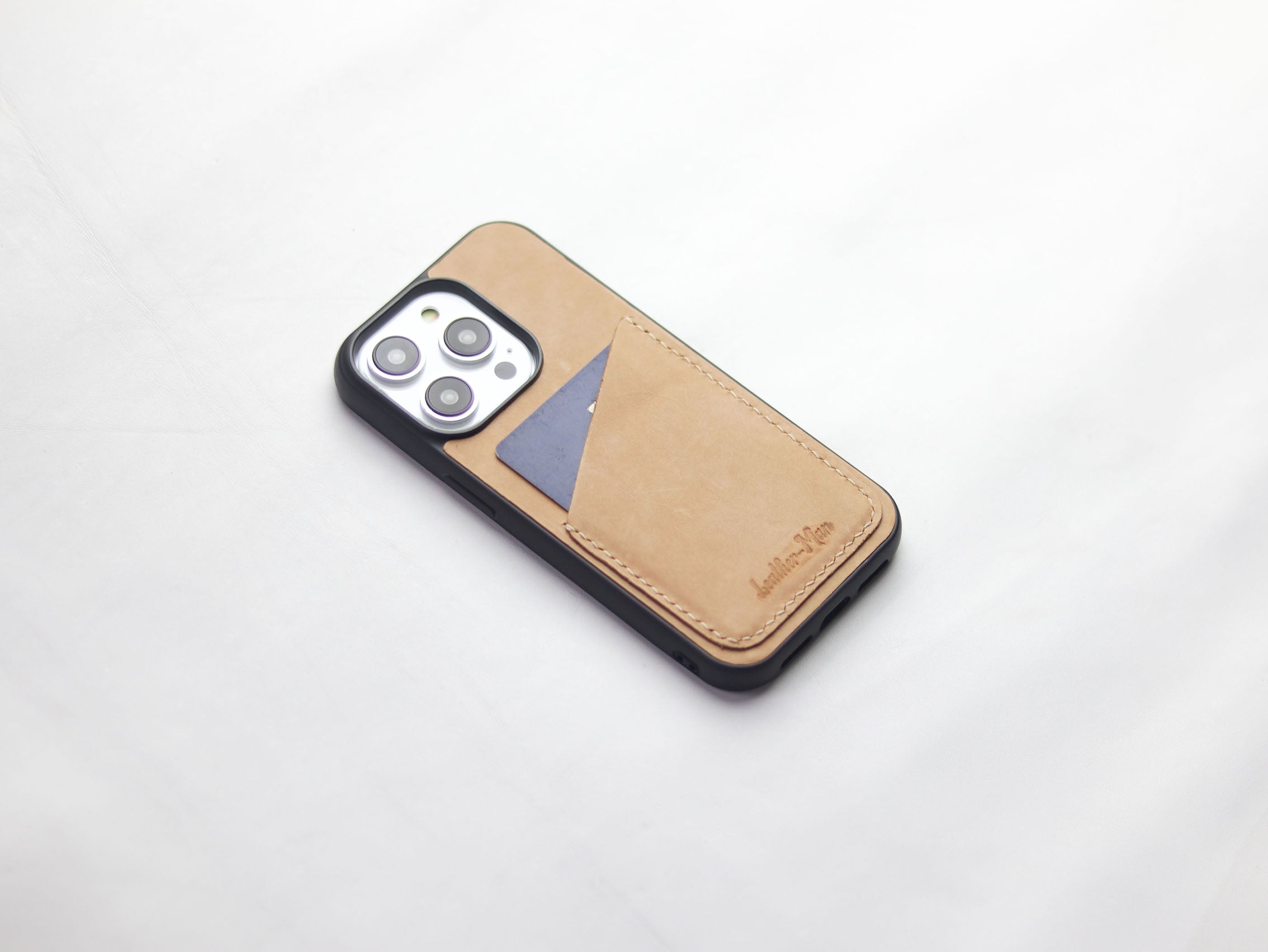 NATURAL BUTTERO LEATHER WALLET PHONE CASE