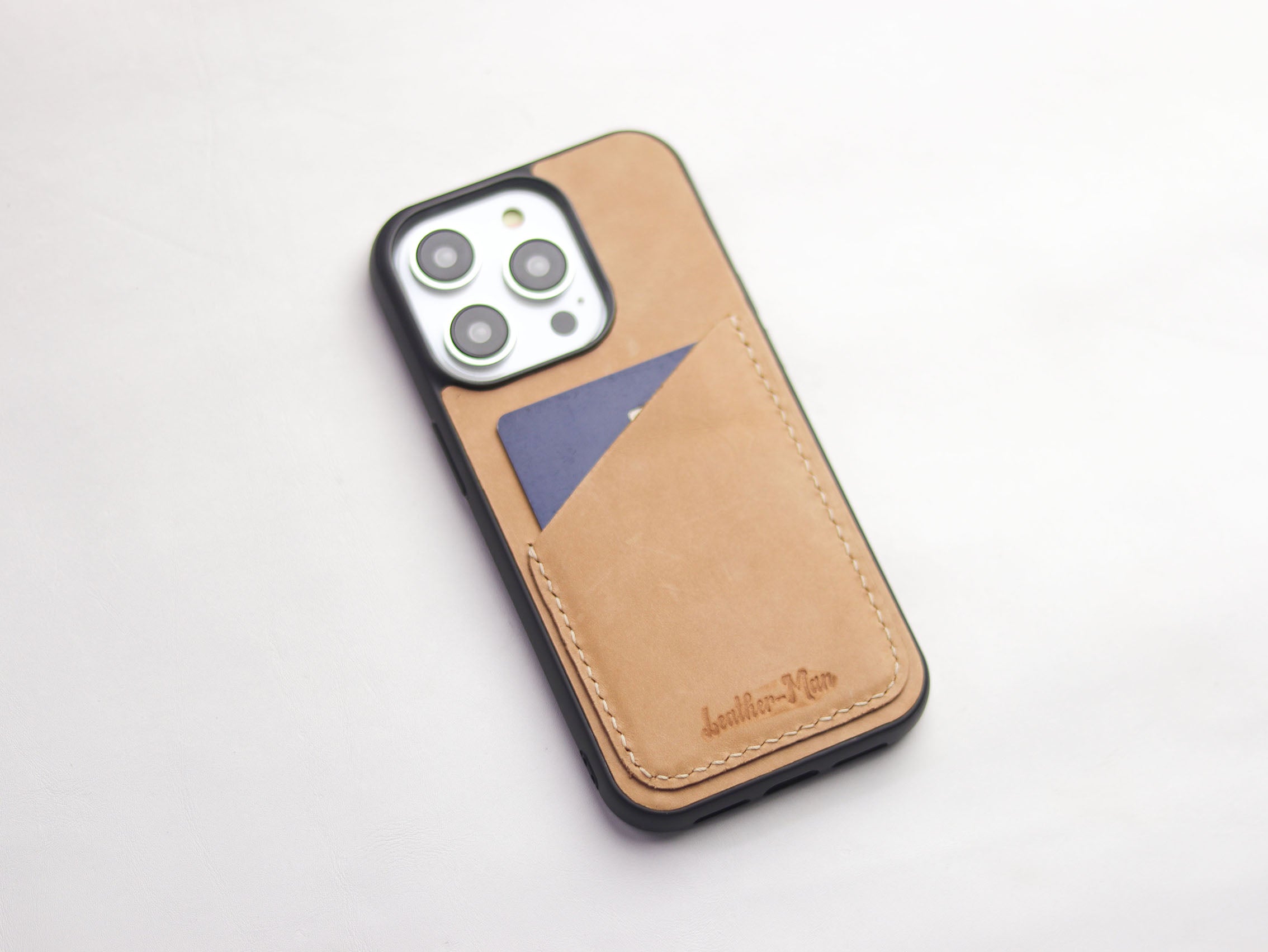 NATURAL BUTTERO LEATHER WALLET PHONE CASE