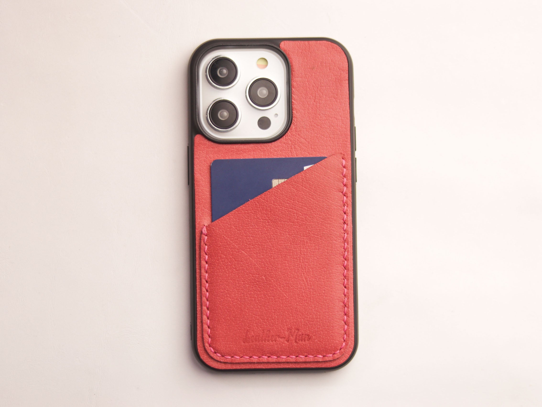 FLAMINGO PINK LEATHER WALLET PHONE CASE