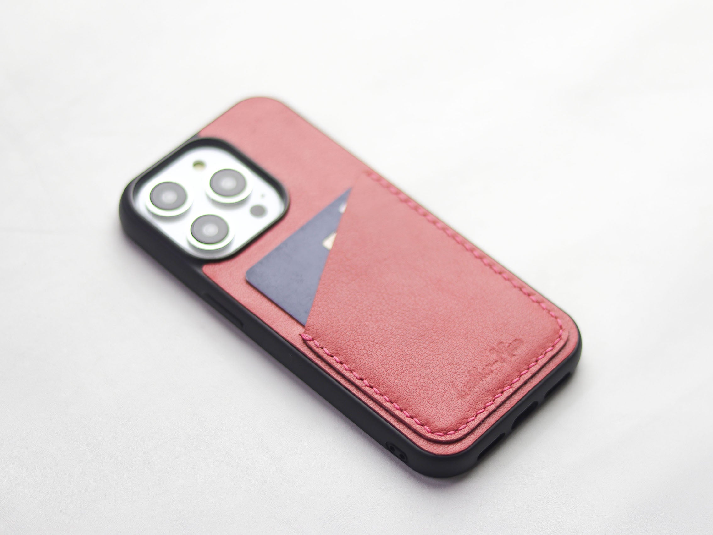 FLAMINGO PINK LEATHER WALLET PHONE CASE