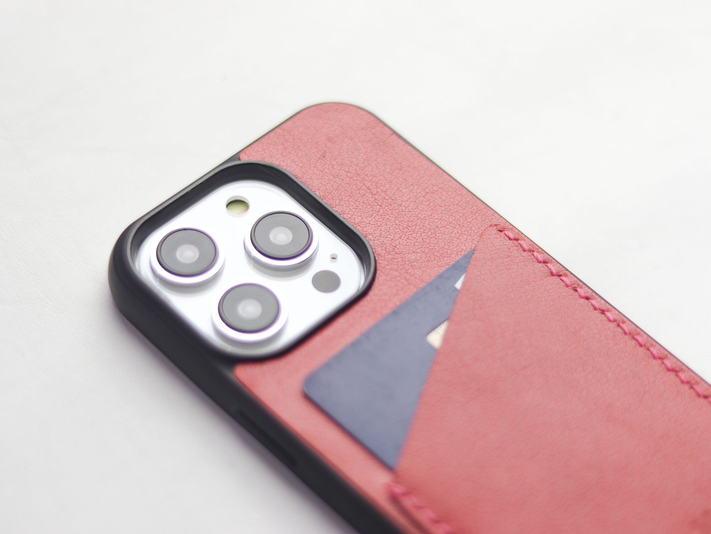 FLAMINGO PINK LEATHER WALLET PHONE CASE