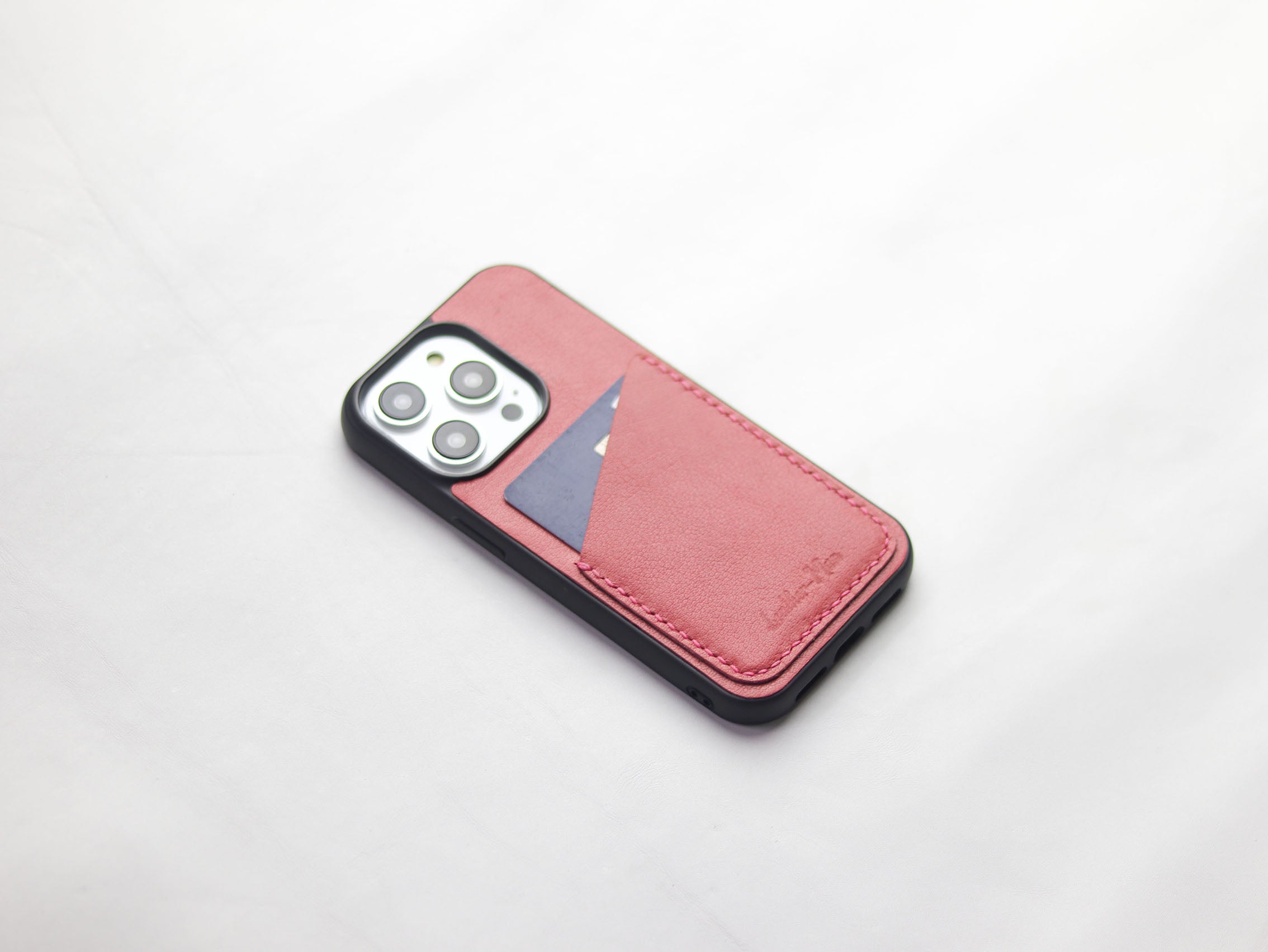 FLAMINGO PINK LEATHER WALLET PHONE CASE