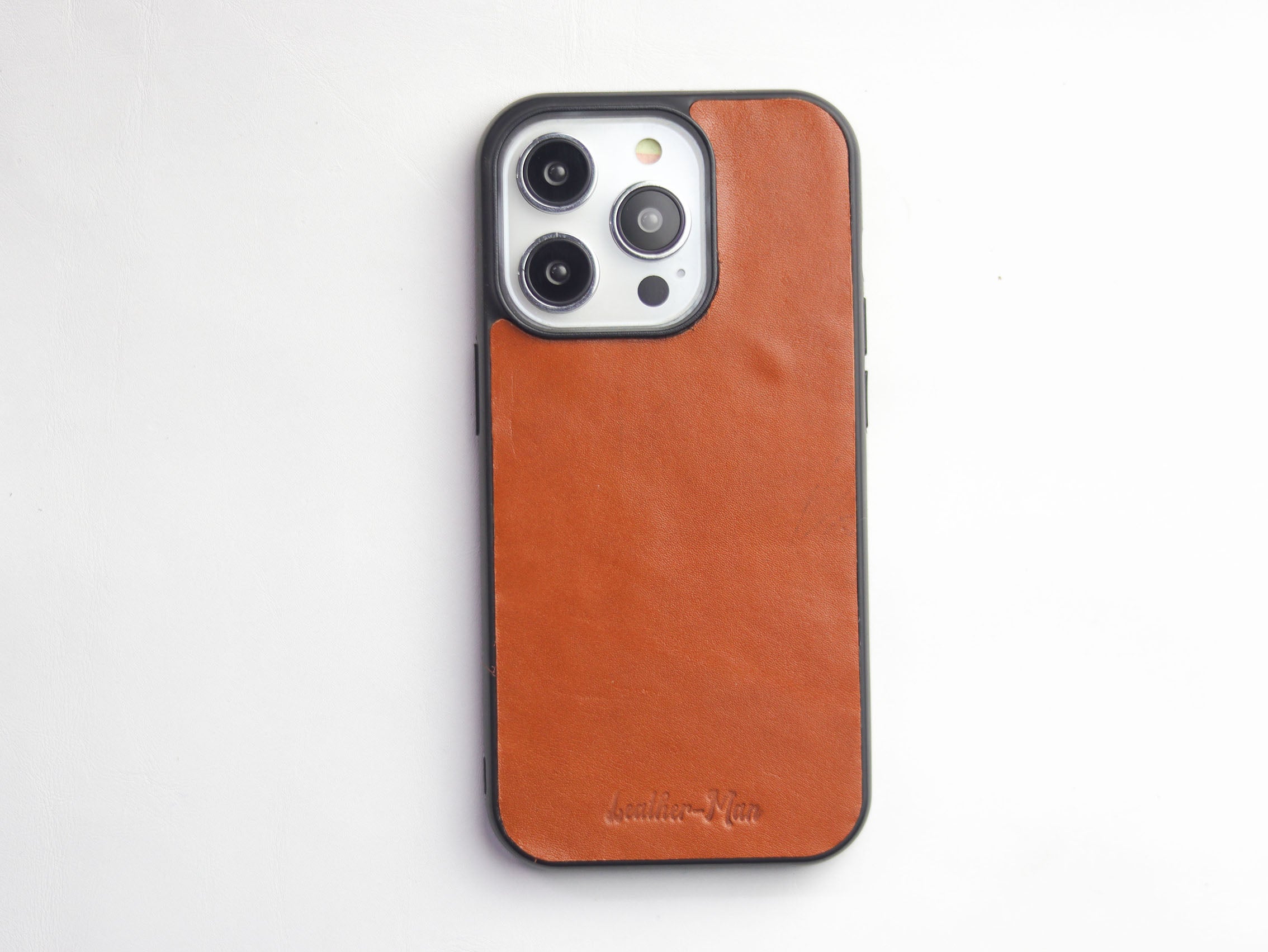 TAN BROWN CLASSIC LEATHER PHONE CASE