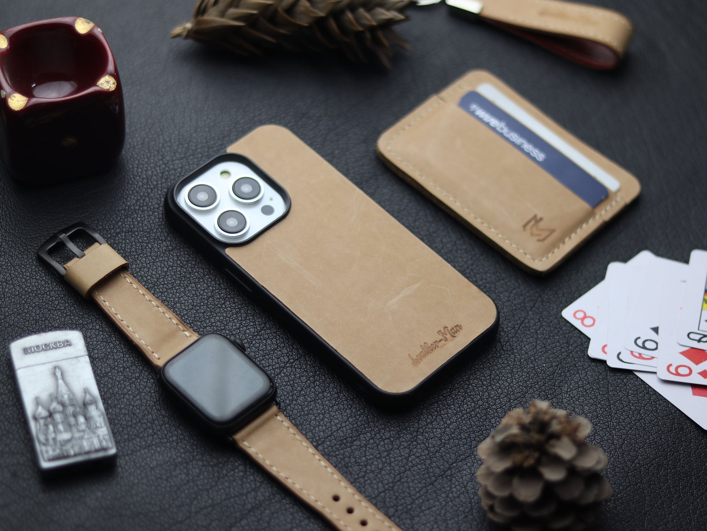 NATURAL BUTTERO LEATHER CLASSIC PHONE CASE