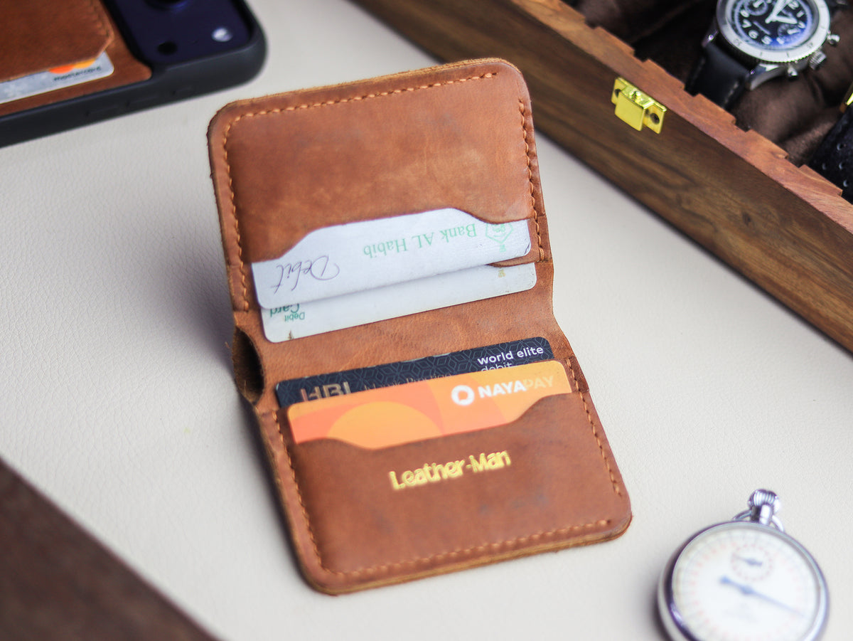 TRIDENT MINI - COGNAC BROWN VEG PULL UP LEATHER