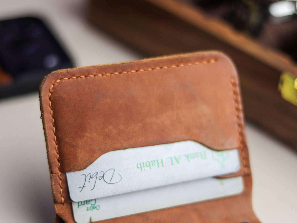 TRIDENT MINI - COGNAC BROWN VEG PULL UP LEATHER