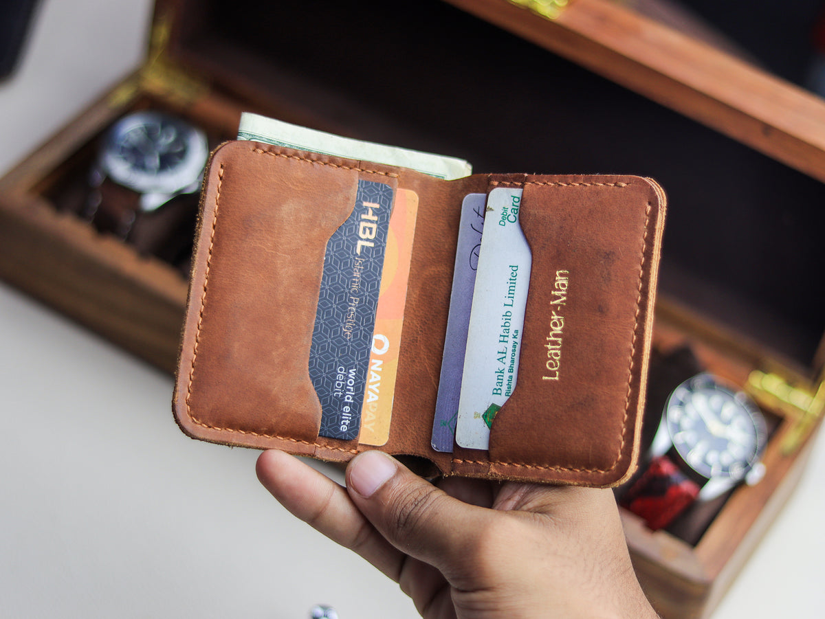 TRIDENT MINI - COGNAC BROWN VEG PULL UP LEATHER