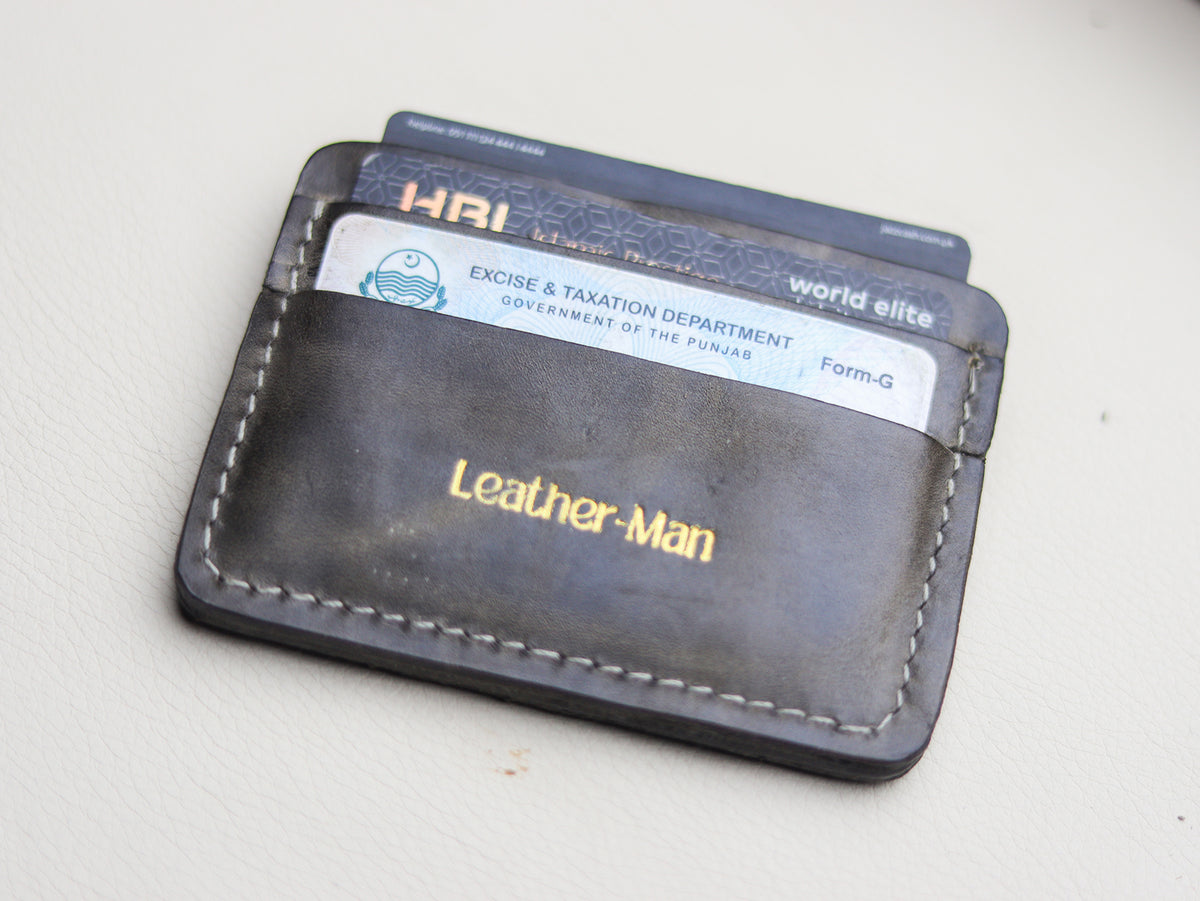 MINIMAL CLASSIC - MIDNIGHT GRAY VEG WAX PULL UP LEATHER