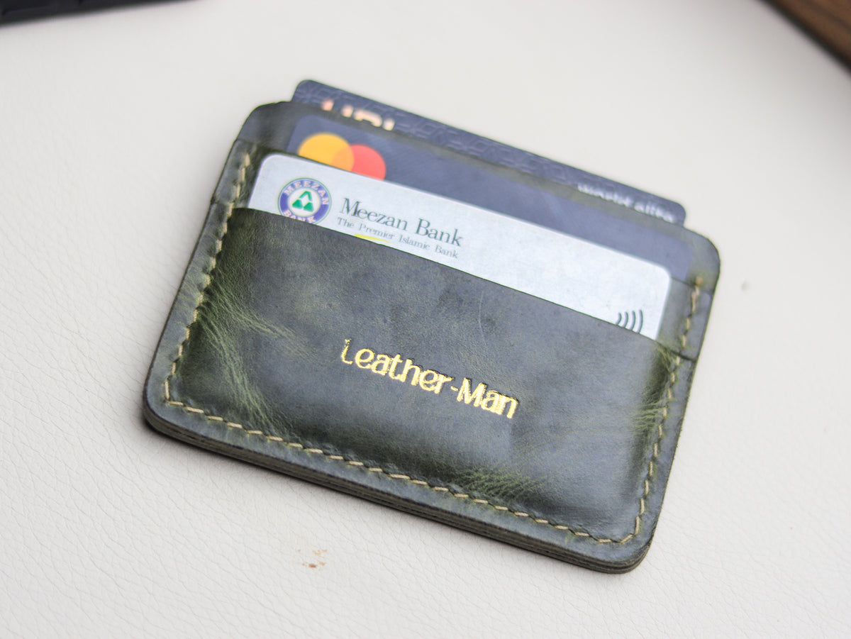MINIMAL CLASSIC - BASIL GREEN VEG WAX PULL UP LEATHER
