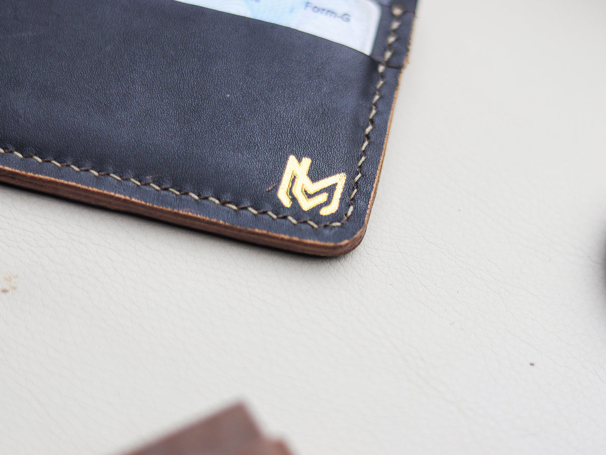 MINIMAL CLASSIC - HORWEEN BLACK VEG TAN LEATHER
