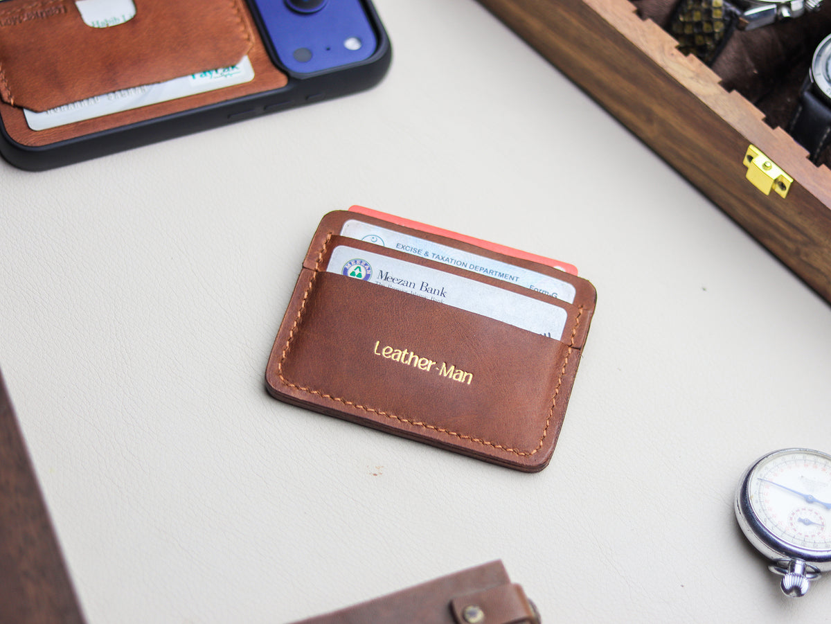 MINIMAL CLASSIC - COGNAC BROWN VEG PULL UP LEATHER