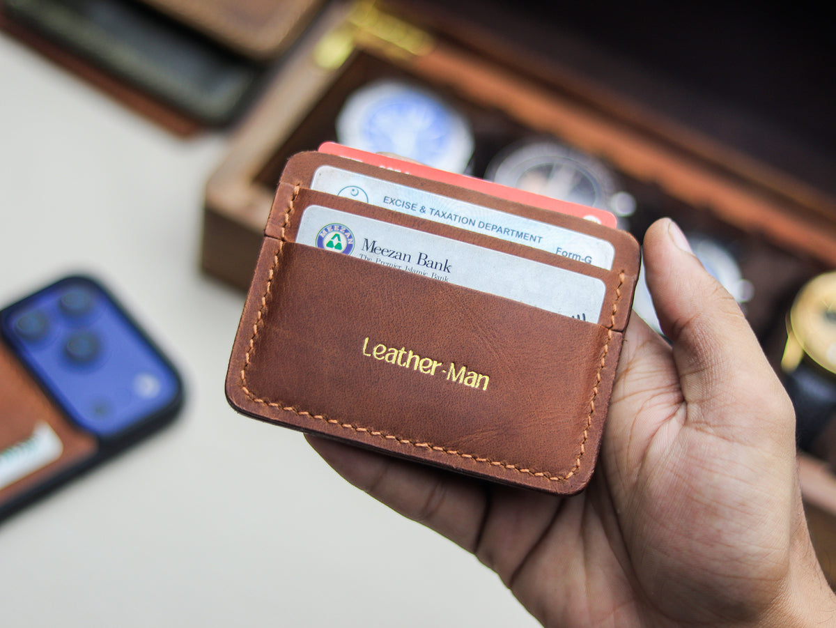 MINIMAL CLASSIC - COGNAC BROWN VEG PULL UP LEATHER