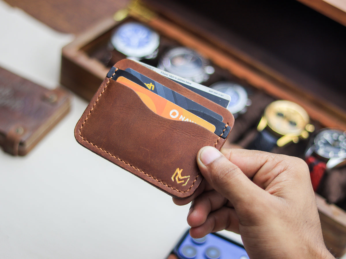 MINIMAL - COGNAC BROWN VEG PULL UP LEATHER
