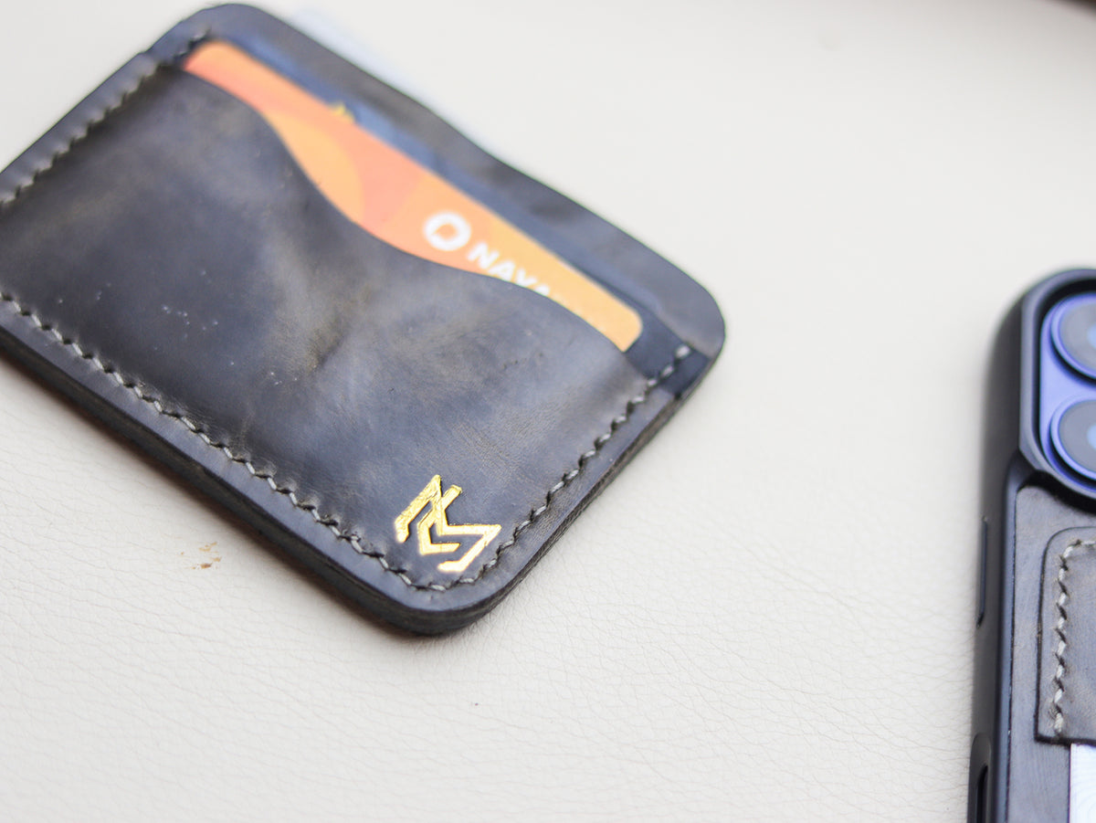 MINIMAL - MIDNIGHT GRAY VEG WAX PULL UP LEATHER