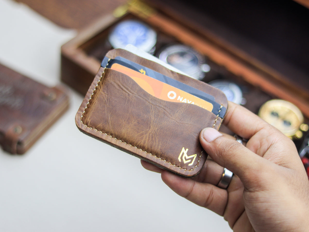 MINIMAL - RUSSET BROWN VEG WAX PULL UP LEATHER