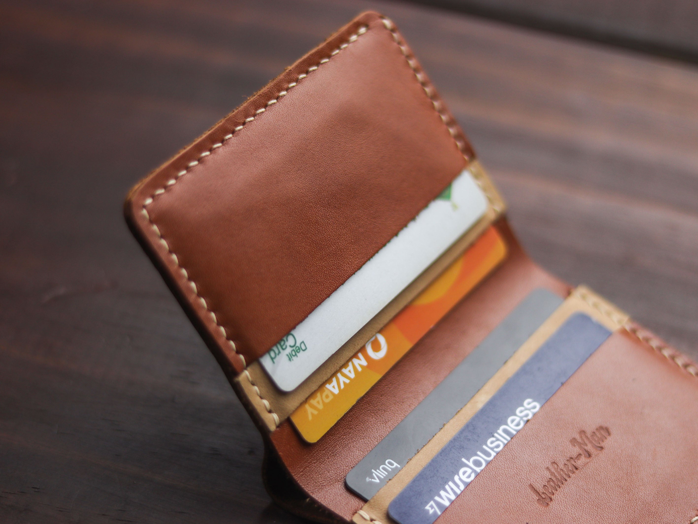 "TRIDENT CLASSIC MINI" TAN BROWN & NATURAL BUTTERO
