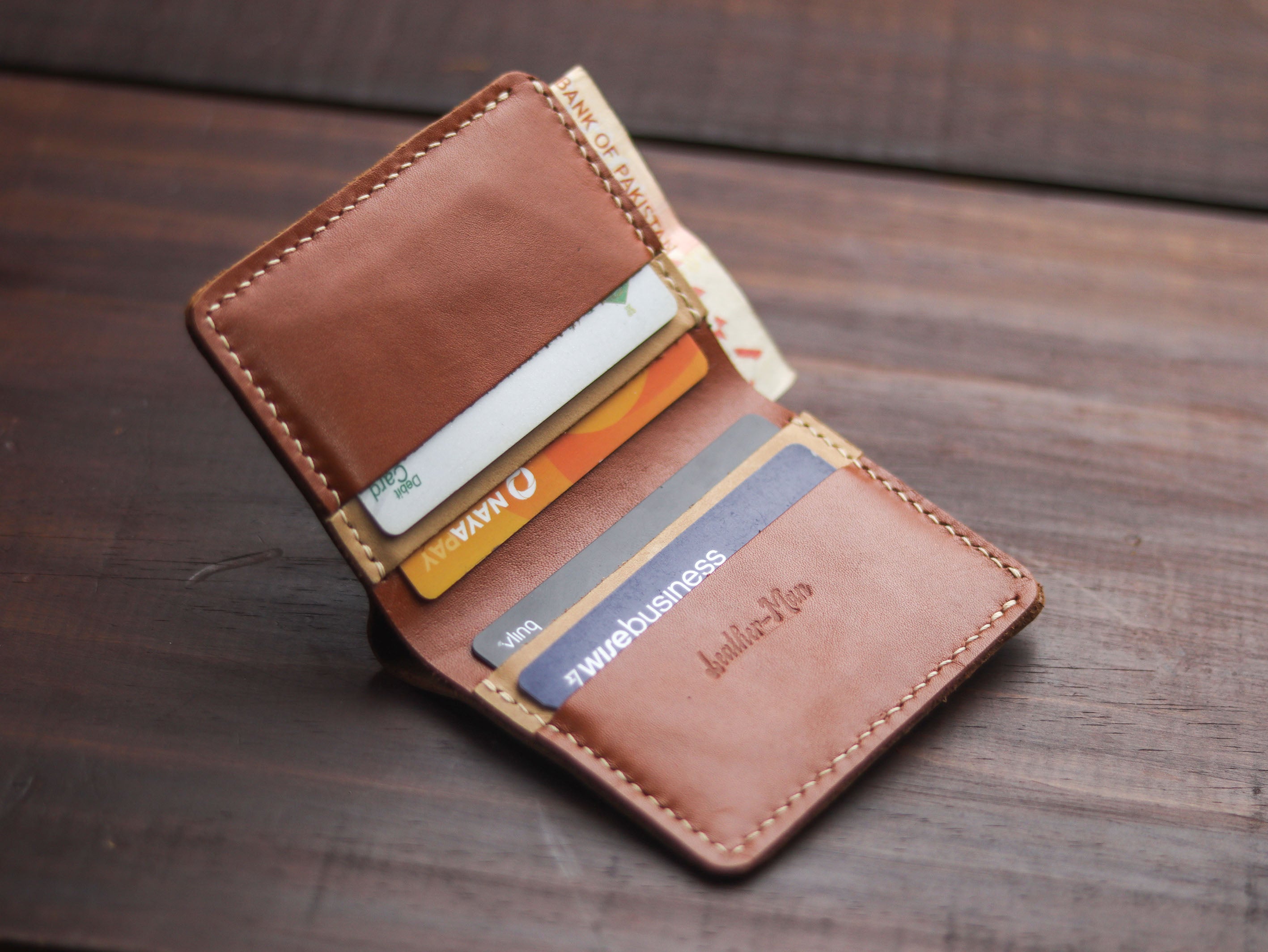 "TRIDENT CLASSIC MINI" TAN BROWN & NATURAL BUTTERO