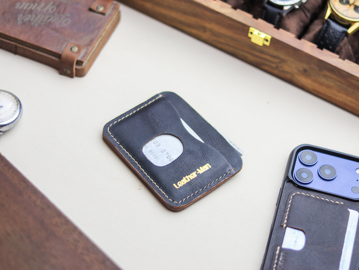 MINIMAL - HORWEEN BLACK VEG TAN LEATHER