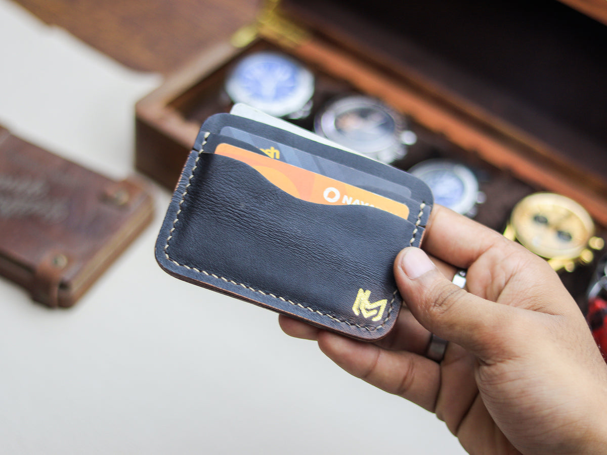MINIMAL - HORWEEN BLACK VEG TAN LEATHER