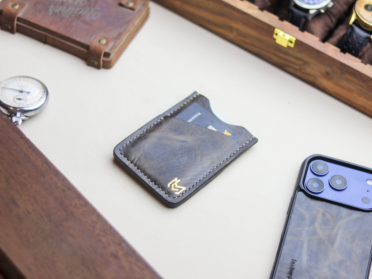 ARCHER - MIGNIGHT GRAY VEG WAX PULL UP LEATHER