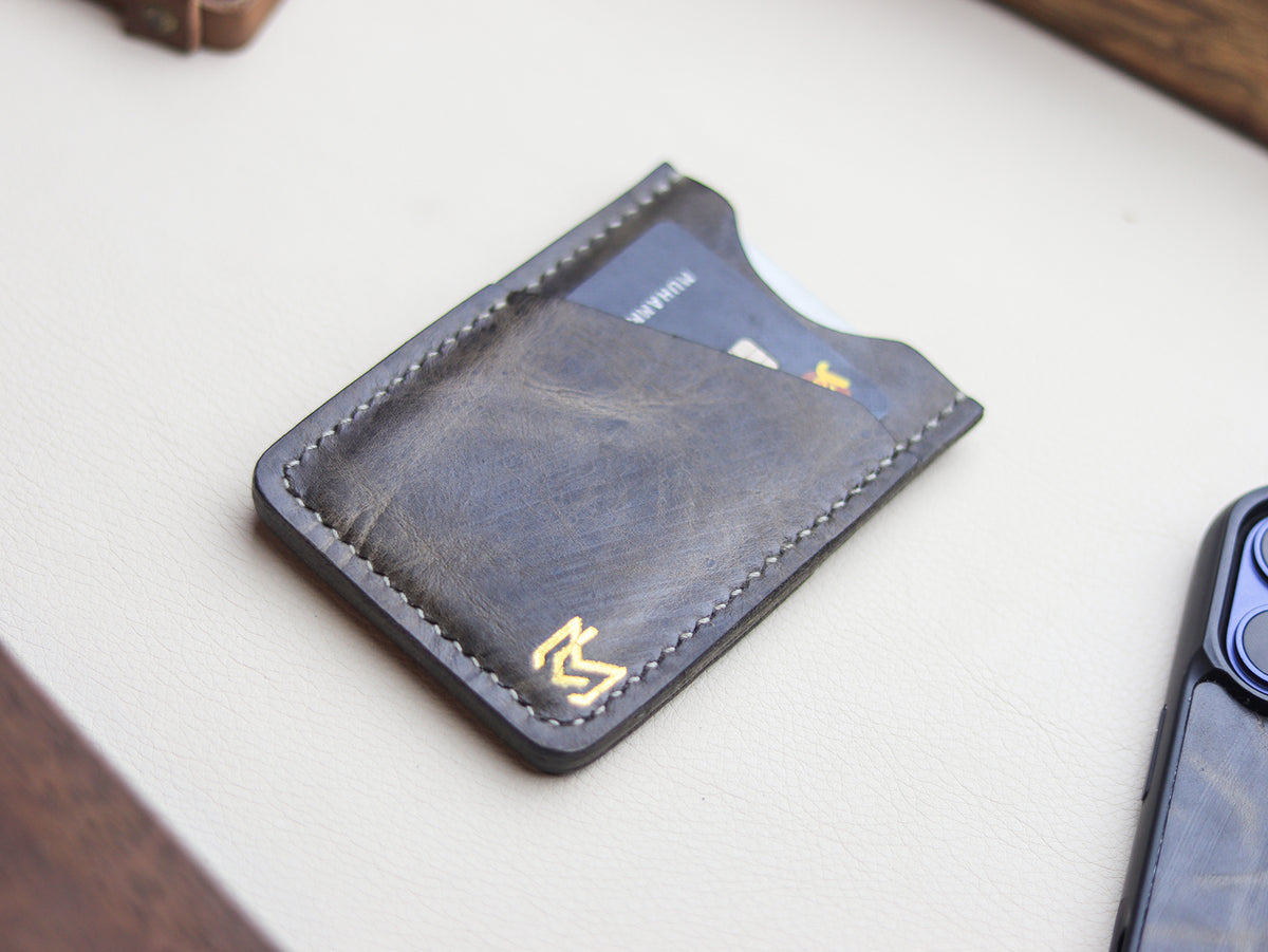 ARCHER - MIGNIGHT GRAY VEG WAX PULL UP LEATHER