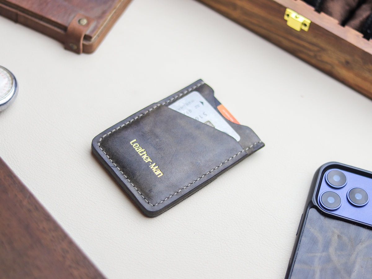 ARCHER - MIGNIGHT GRAY VEG WAX PULL UP LEATHER