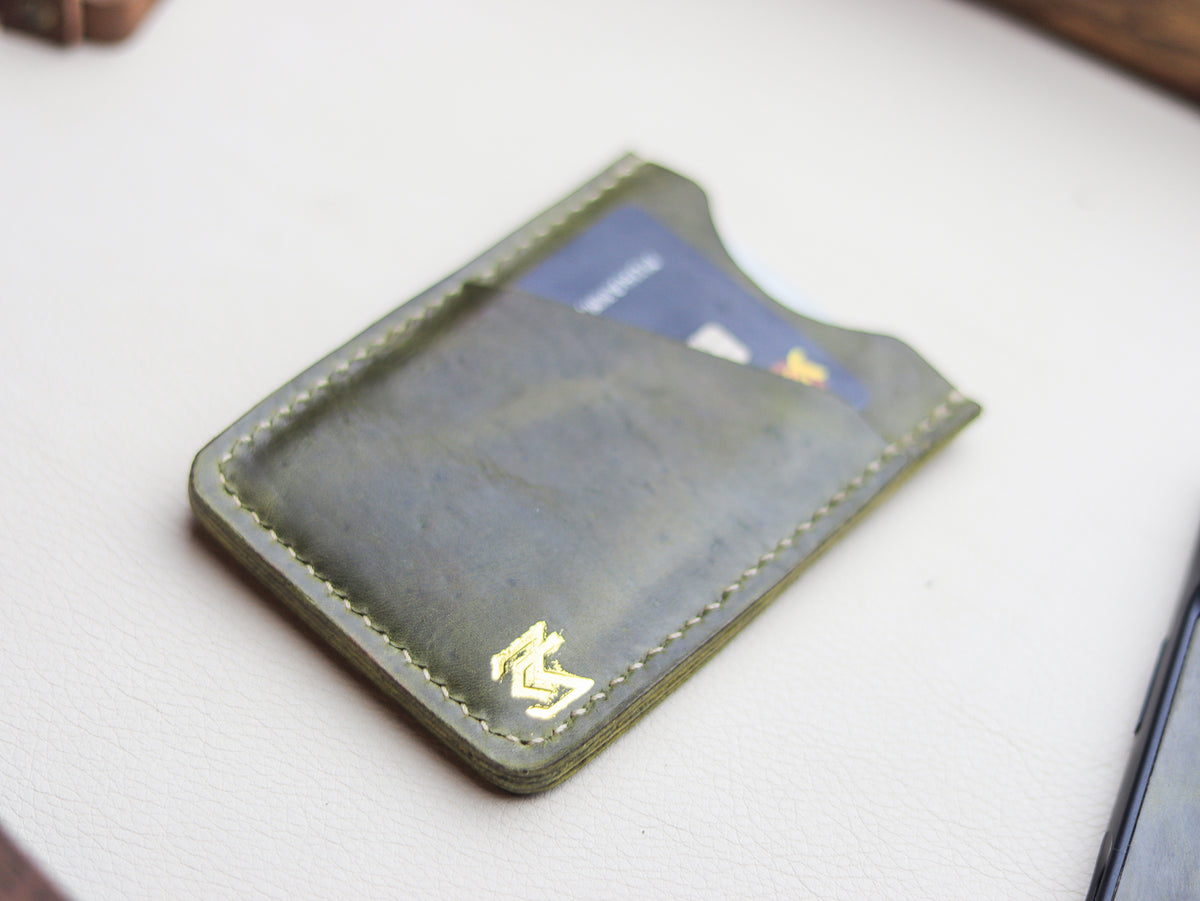 ARCHER - BASIL GREEN VEG WAX PULL UP LEATHER