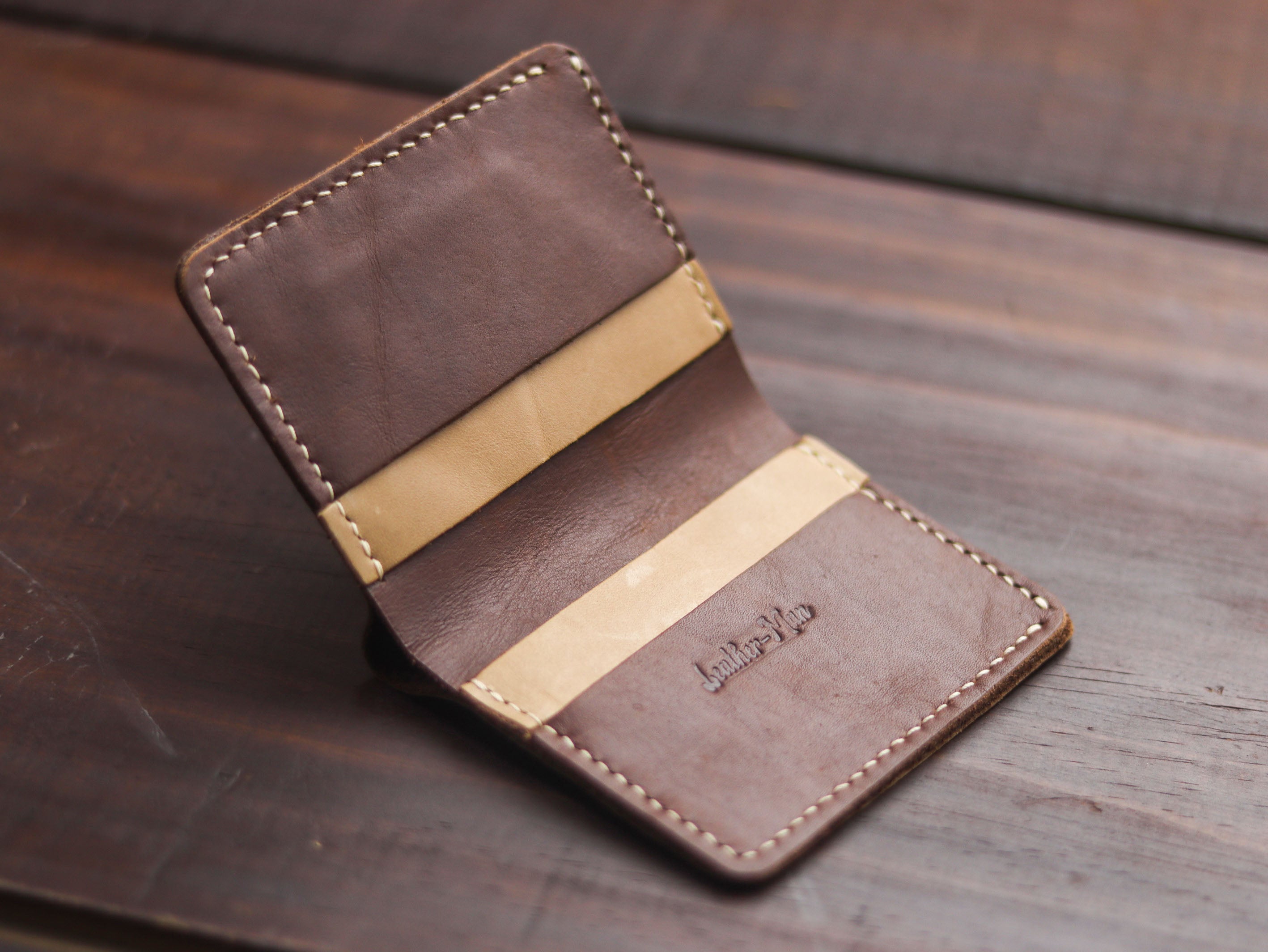 "TRIDENT CLASSIC MINI" CHESTNUT BROWN & NATURAL BUTTERO