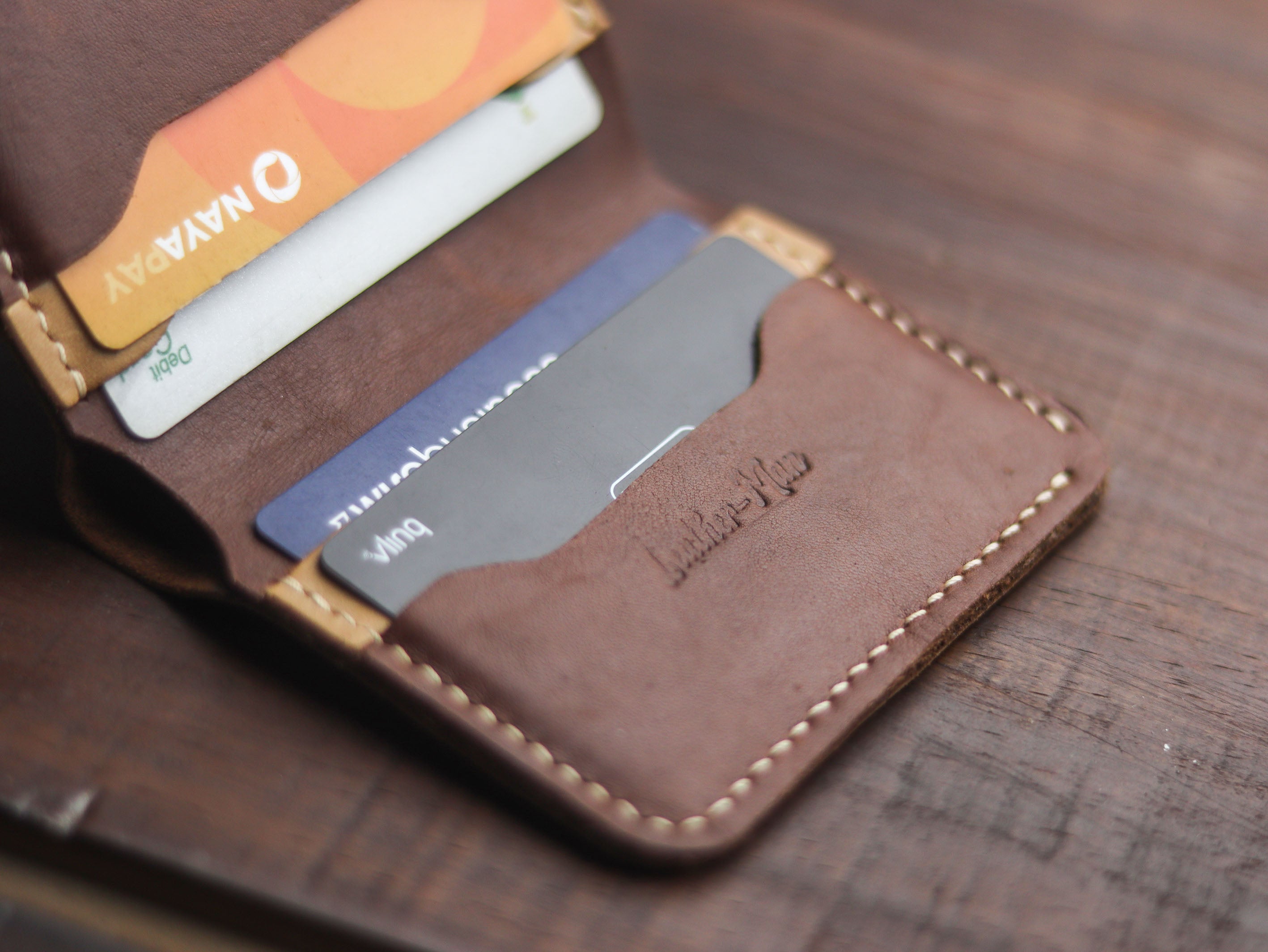 "TRIDENT MINI" CHESTNUT BROWN & NATURAL BUTTERO