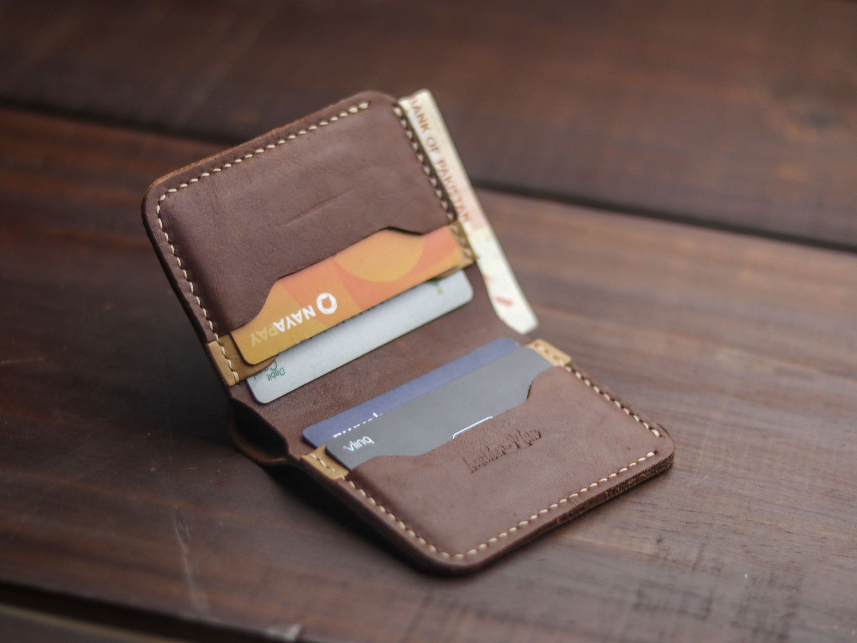 "TRIDENT MINI" CHESTNUT BROWN & NATURAL BUTTERO