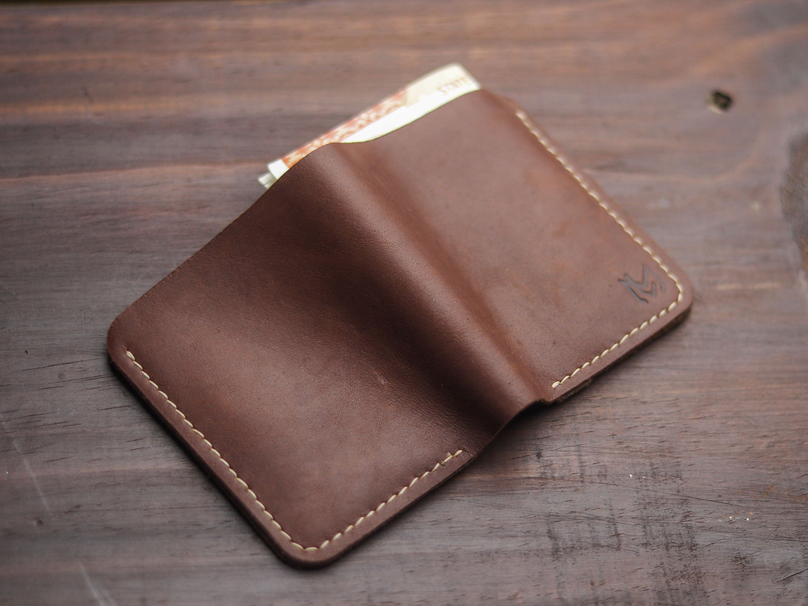 "TRIDENT MINI" CHESTNUT BROWN & NATURAL BUTTERO