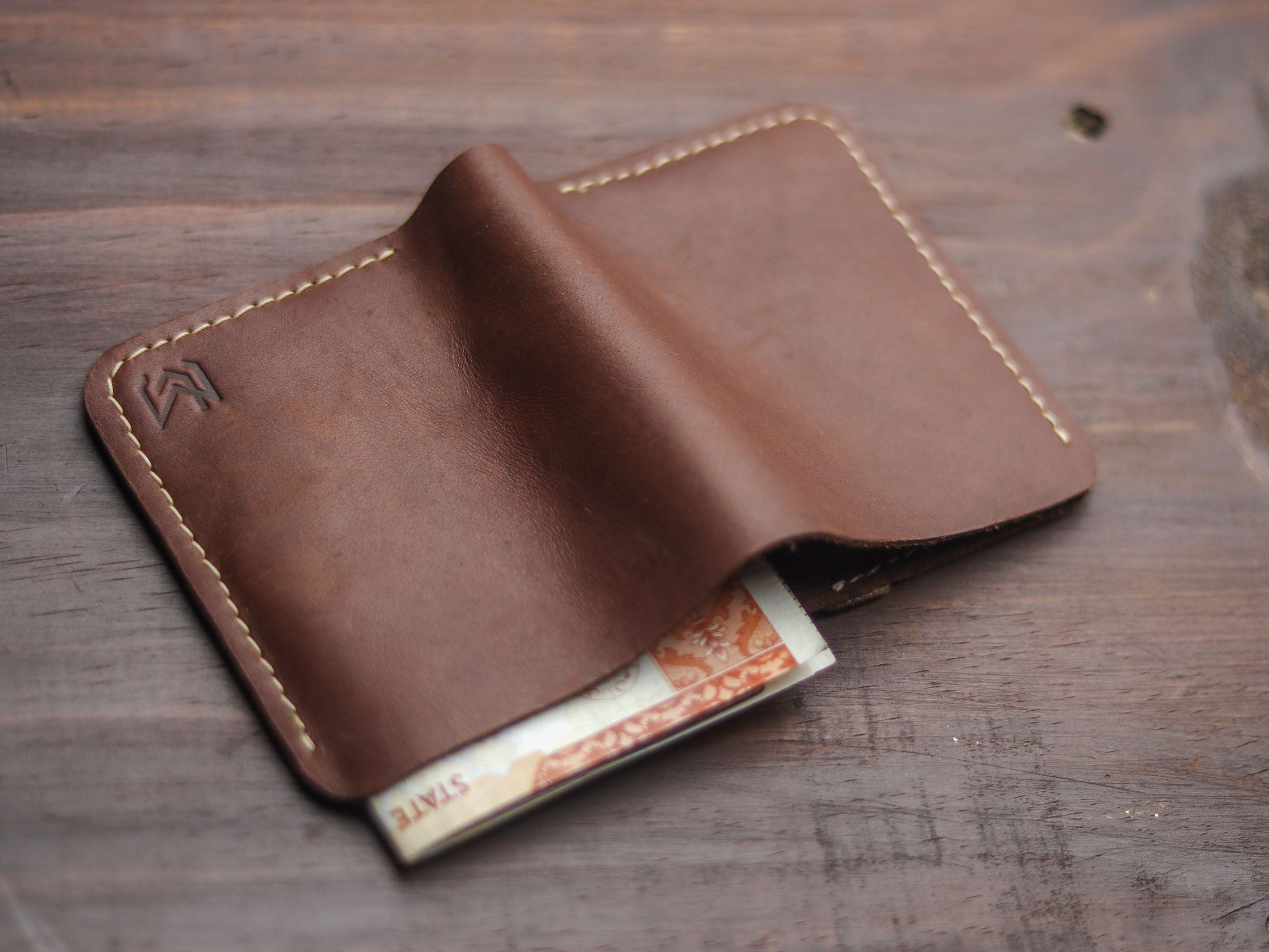 "TRIDENT MINI" CHESTNUT BROWN & NATURAL BUTTERO