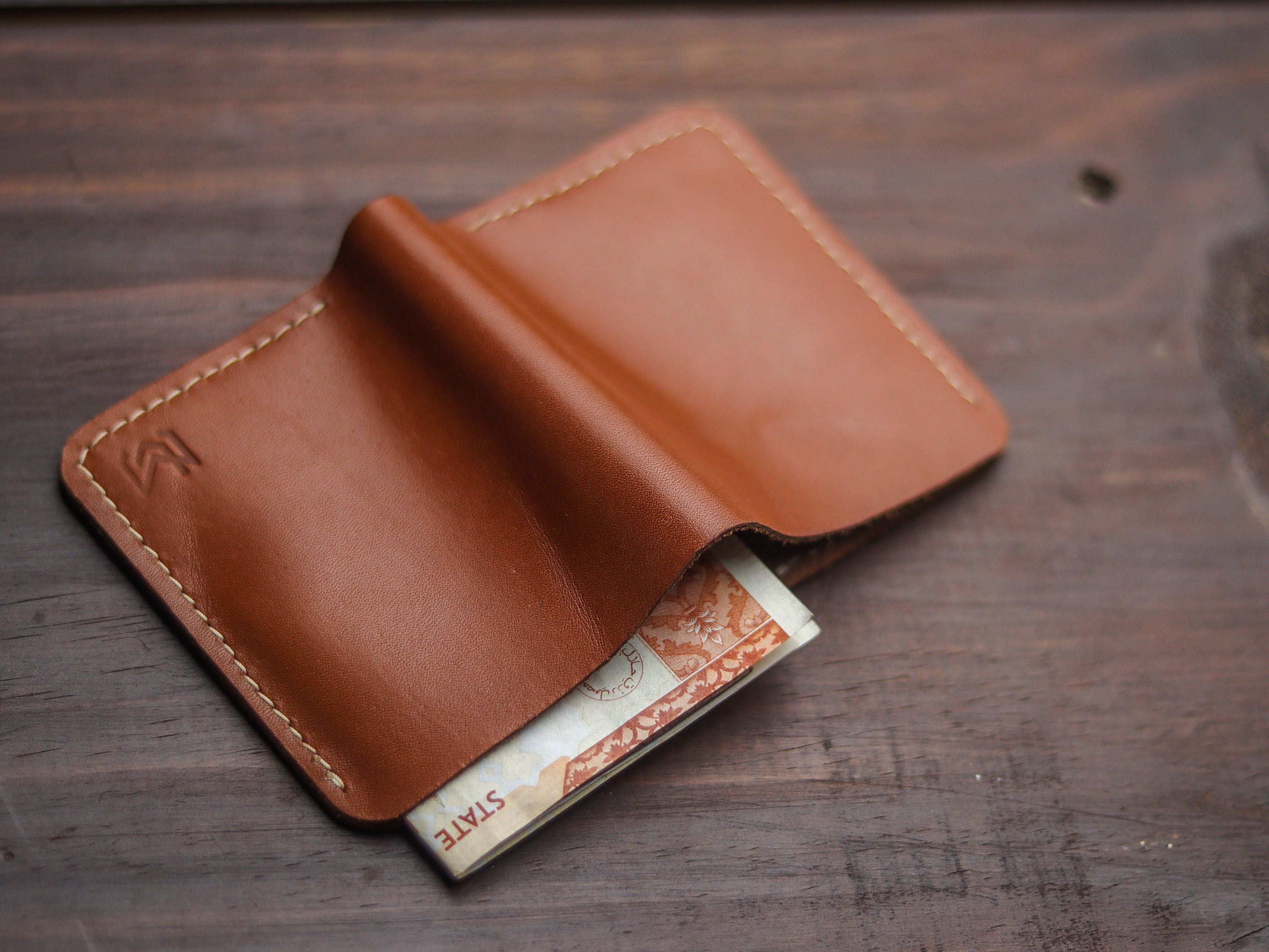 "TRIDENT MINI" TAN BROWN & NATURAL BUTTERO