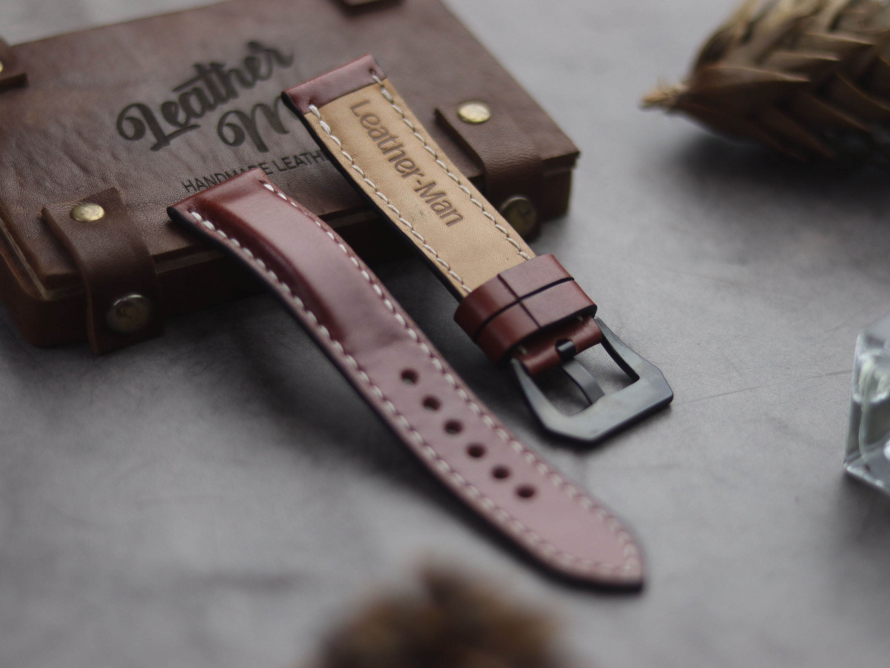 ROSEWOOD BURUNDY FULL STITCHED - PADDED