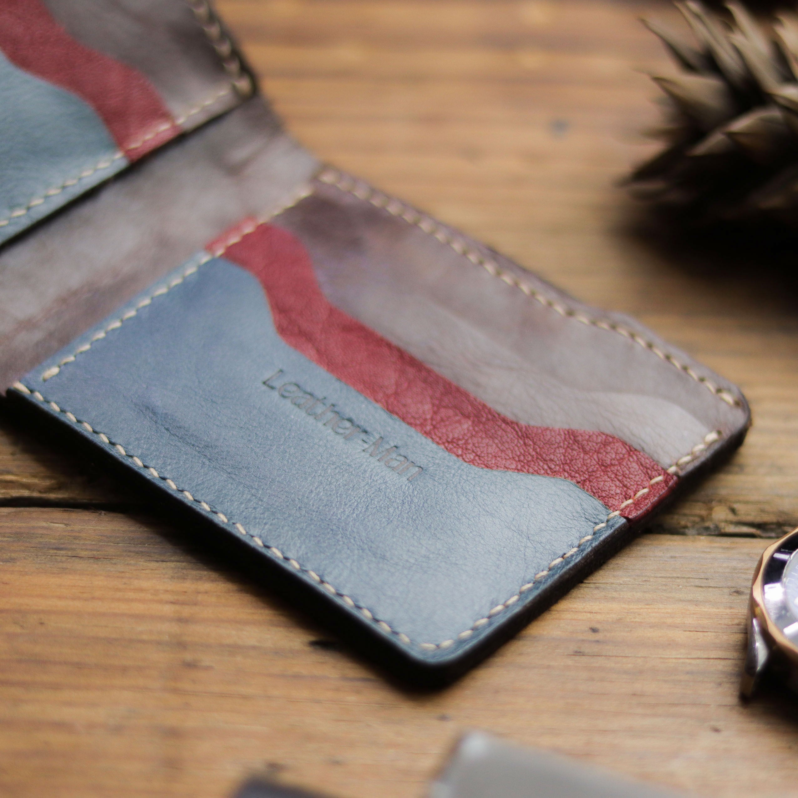 "MAXIMUS PRO" WALNUT BROWN, RED & DEEP BLUE