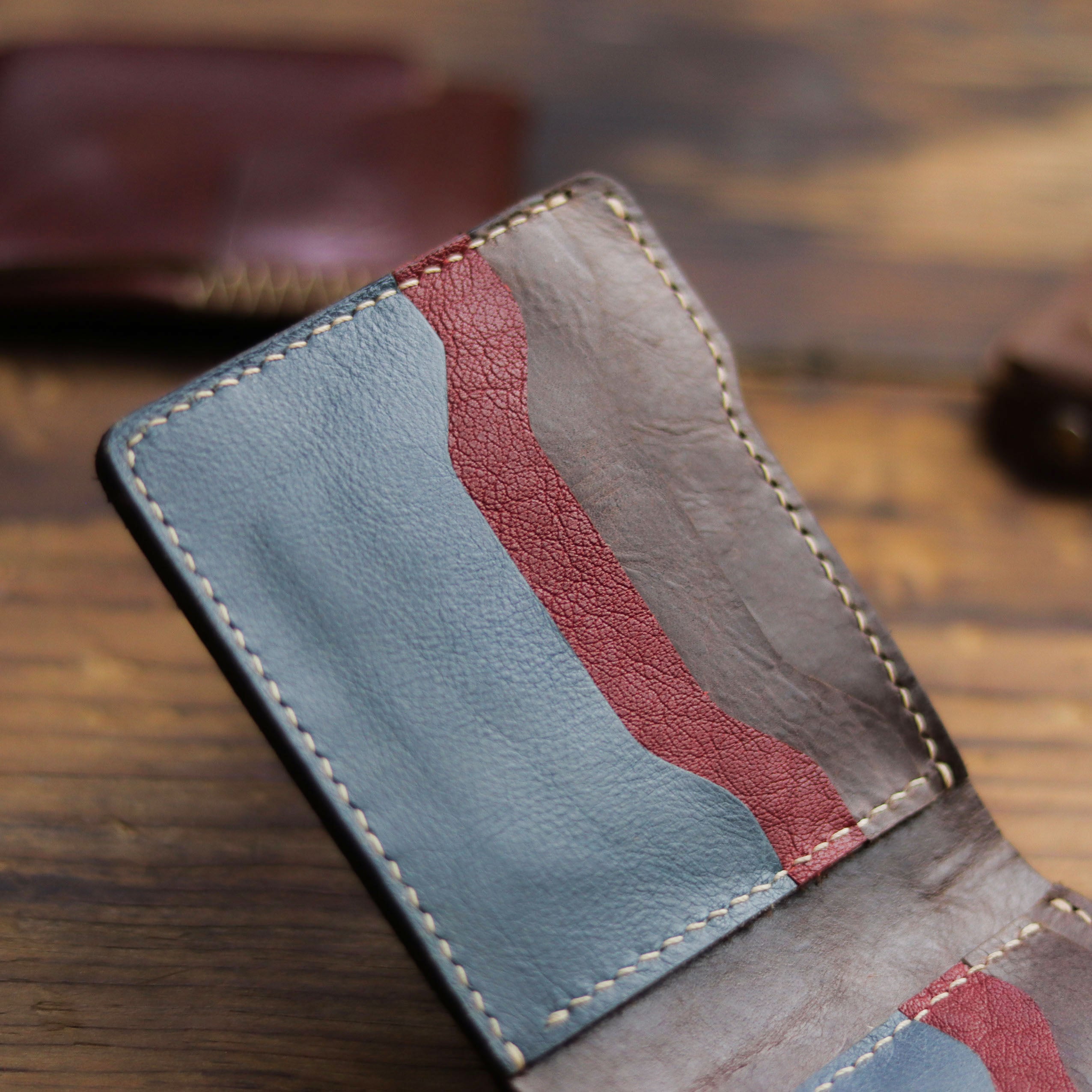 "MAXIMUS PRO" WALNUT BROWN, RED & DEEP BLUE