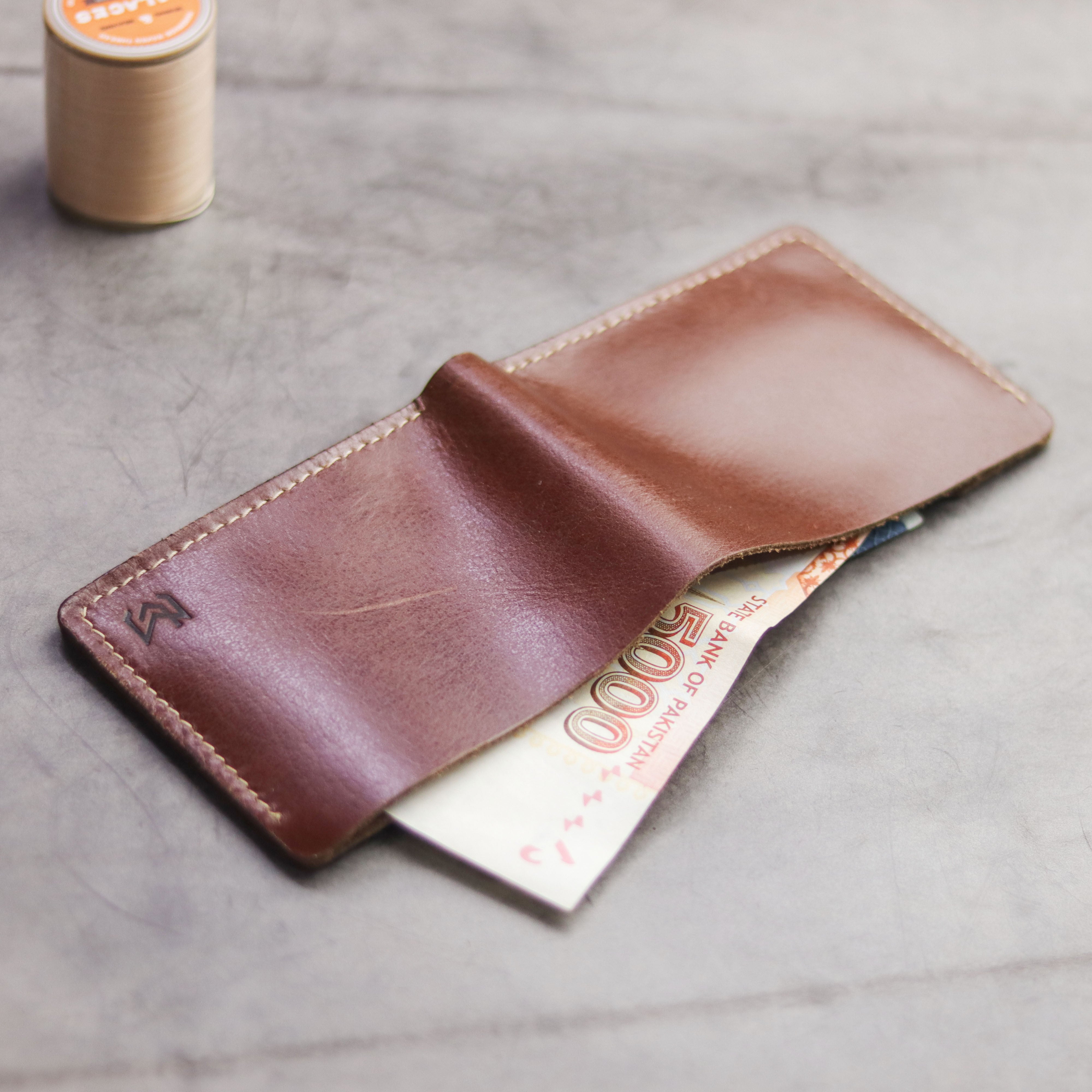 "MAXIMUS" BI-FOLD WALLET - WHISKY BROWN