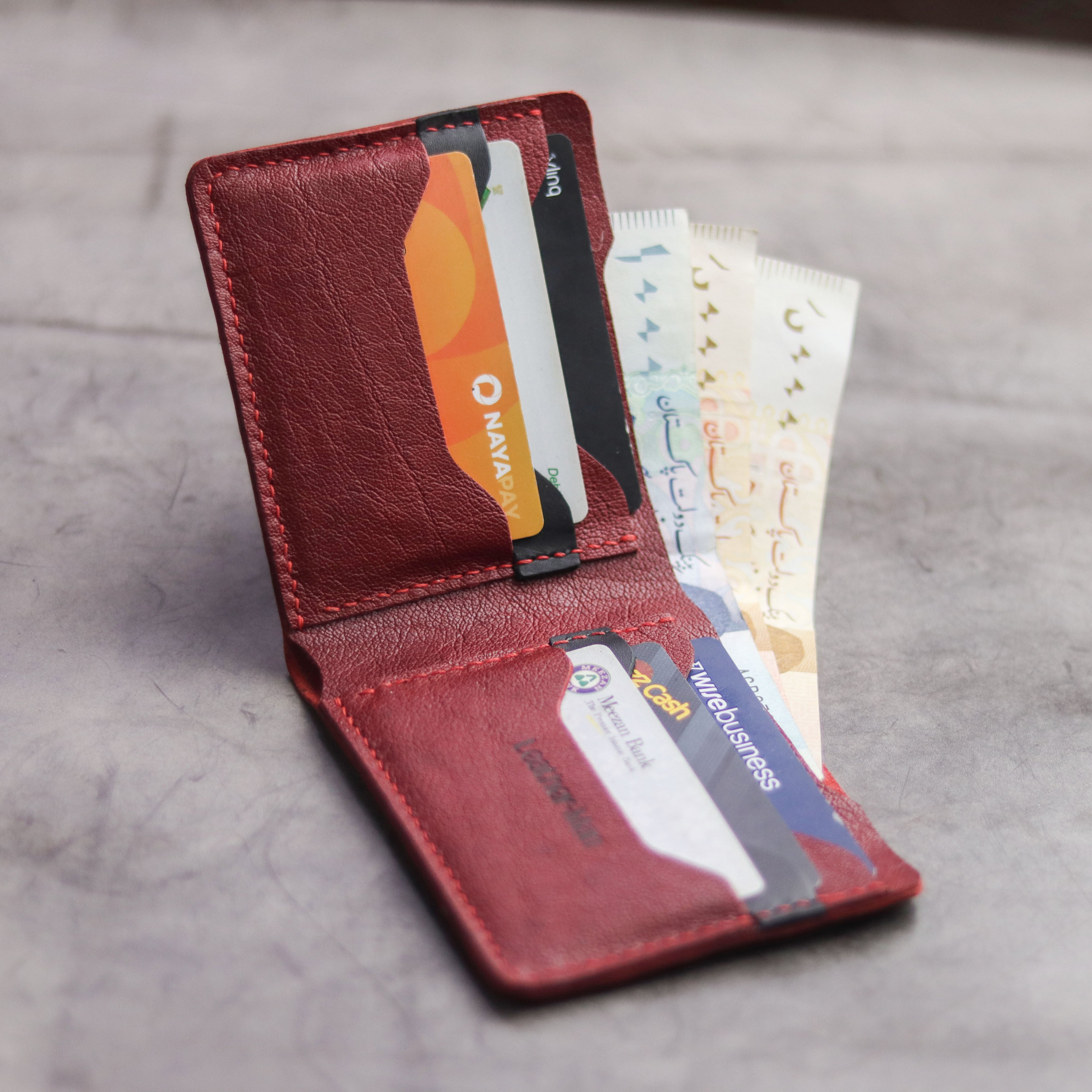 "MAXIMUS" BI-FOLD WALLET - RED