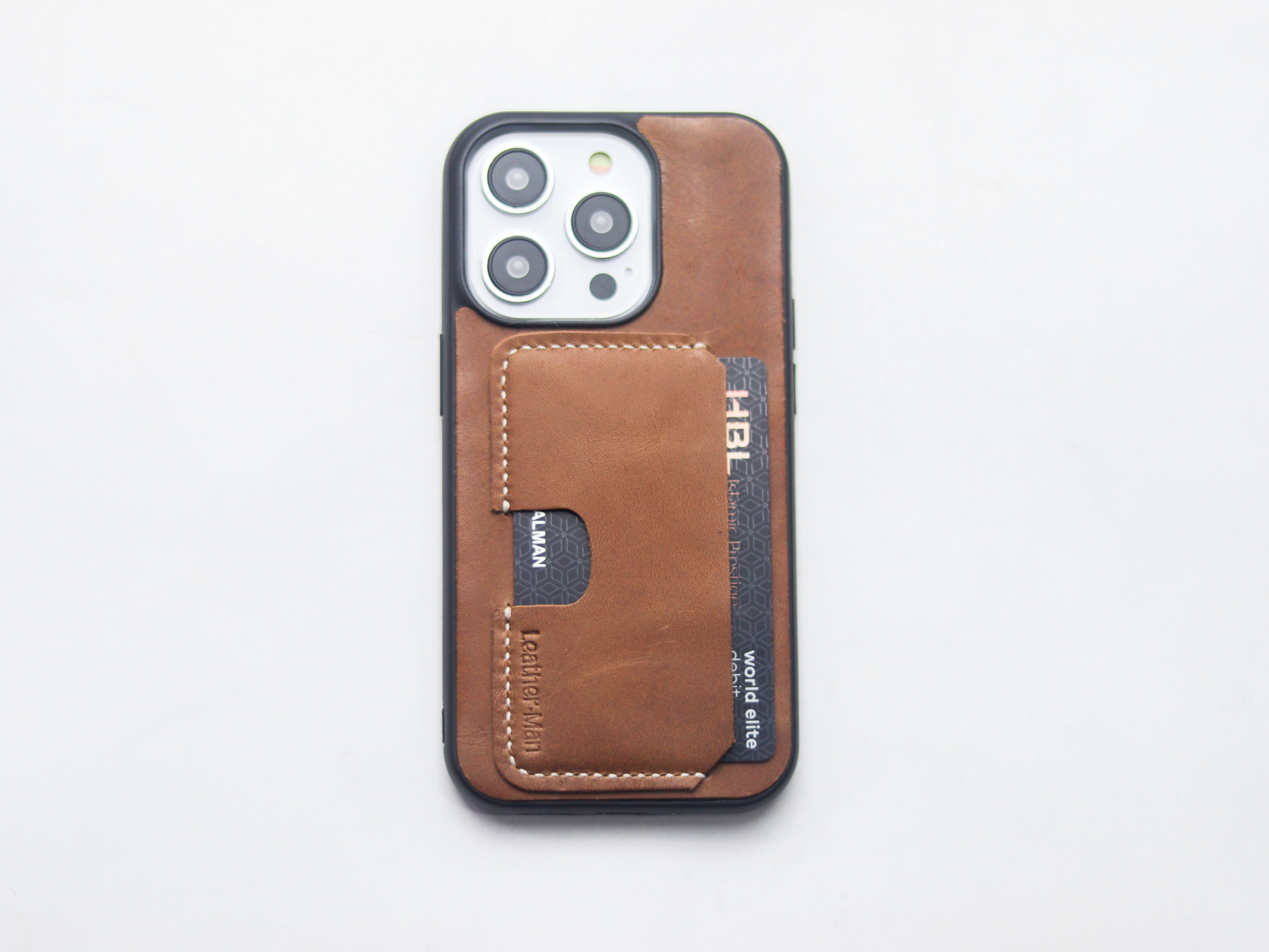 CARAMEL BROWN LEATHER - WALLET PHONE CASE