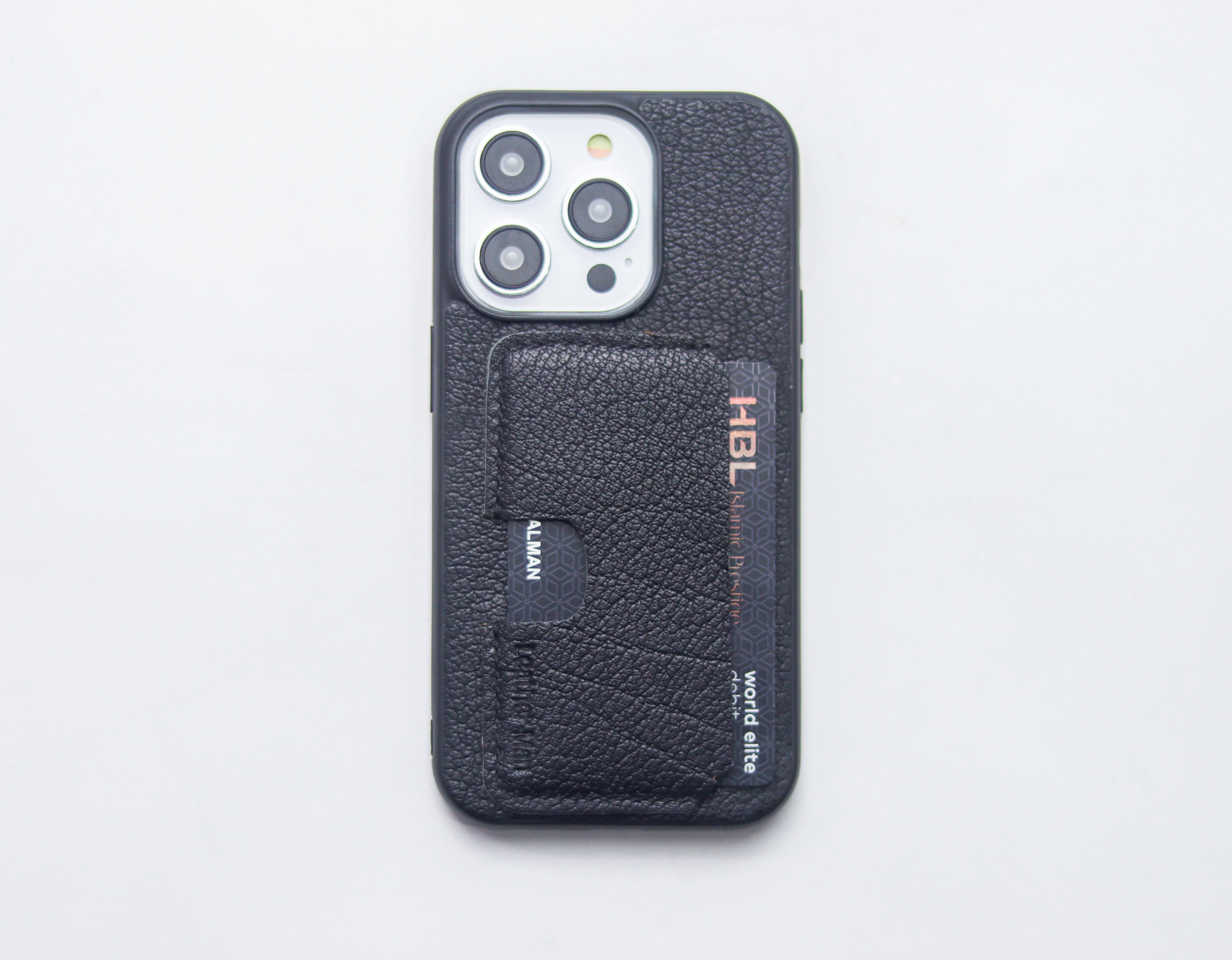 ITALIAN CHEVRE BLACK - WALLET PHONE CASE