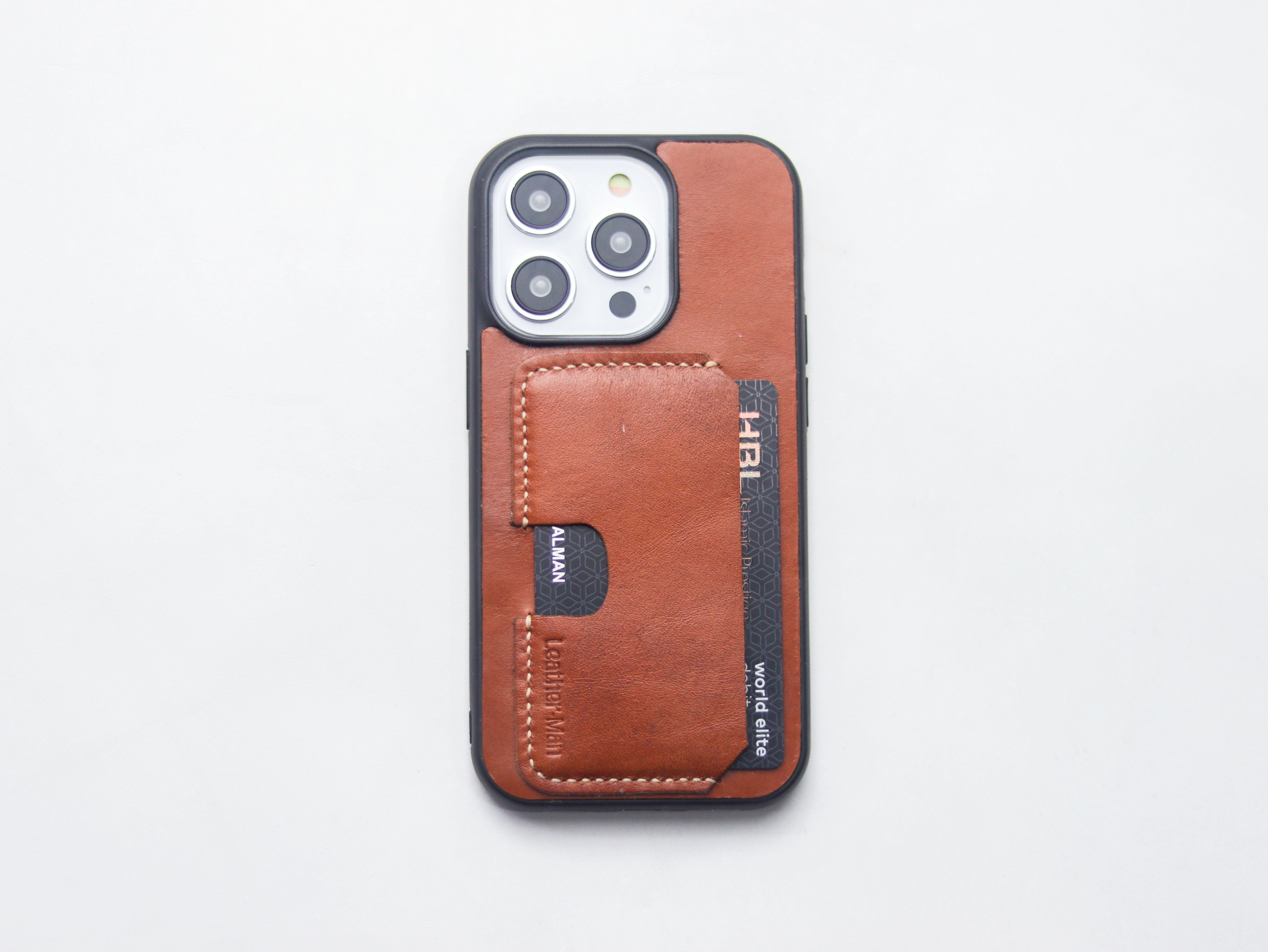 TAN BROWN LEATHER - WALLET PHONE CASE