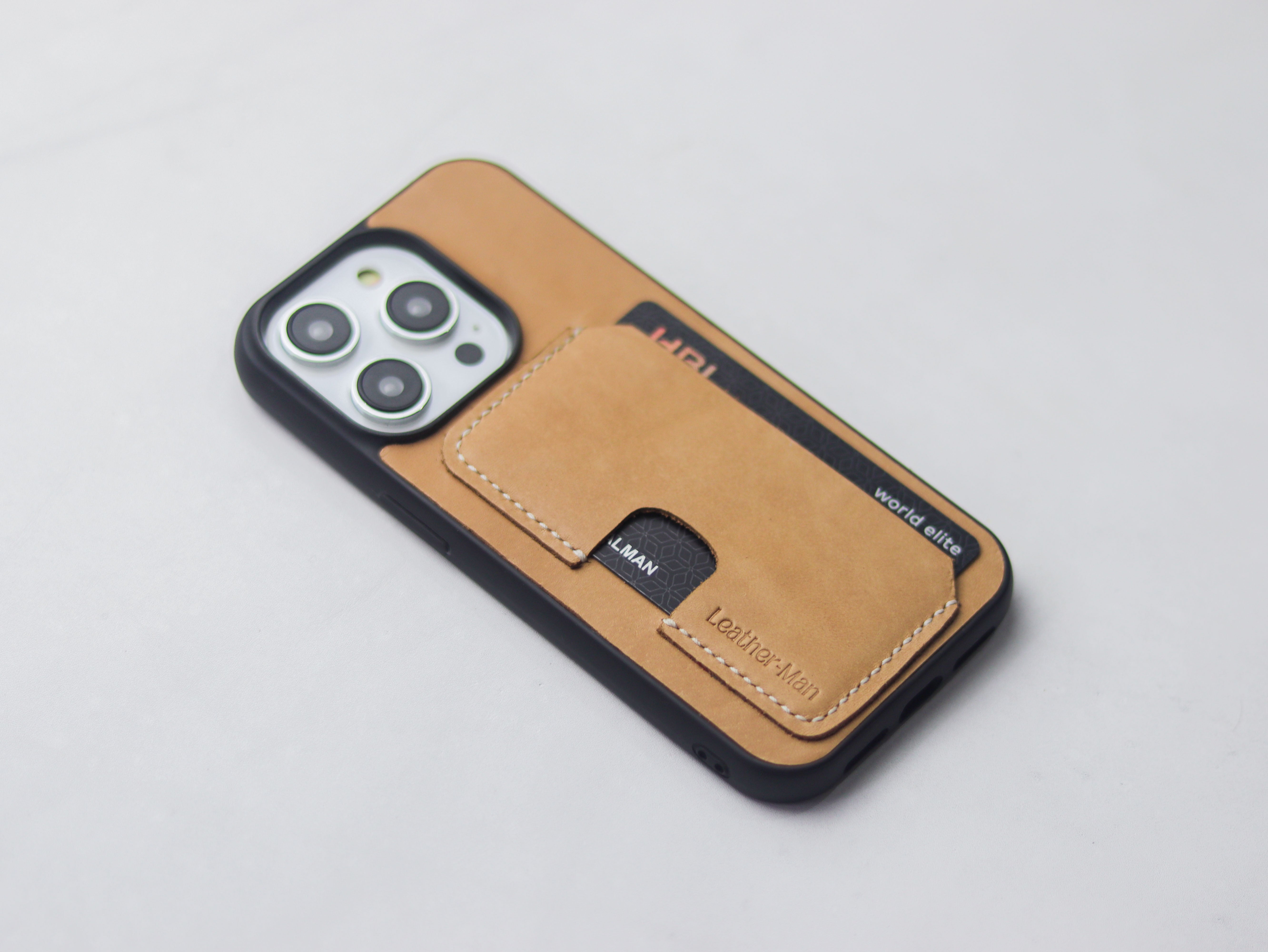 NATURAL BUTTERO LEATHER - WALLET PHONE CASE