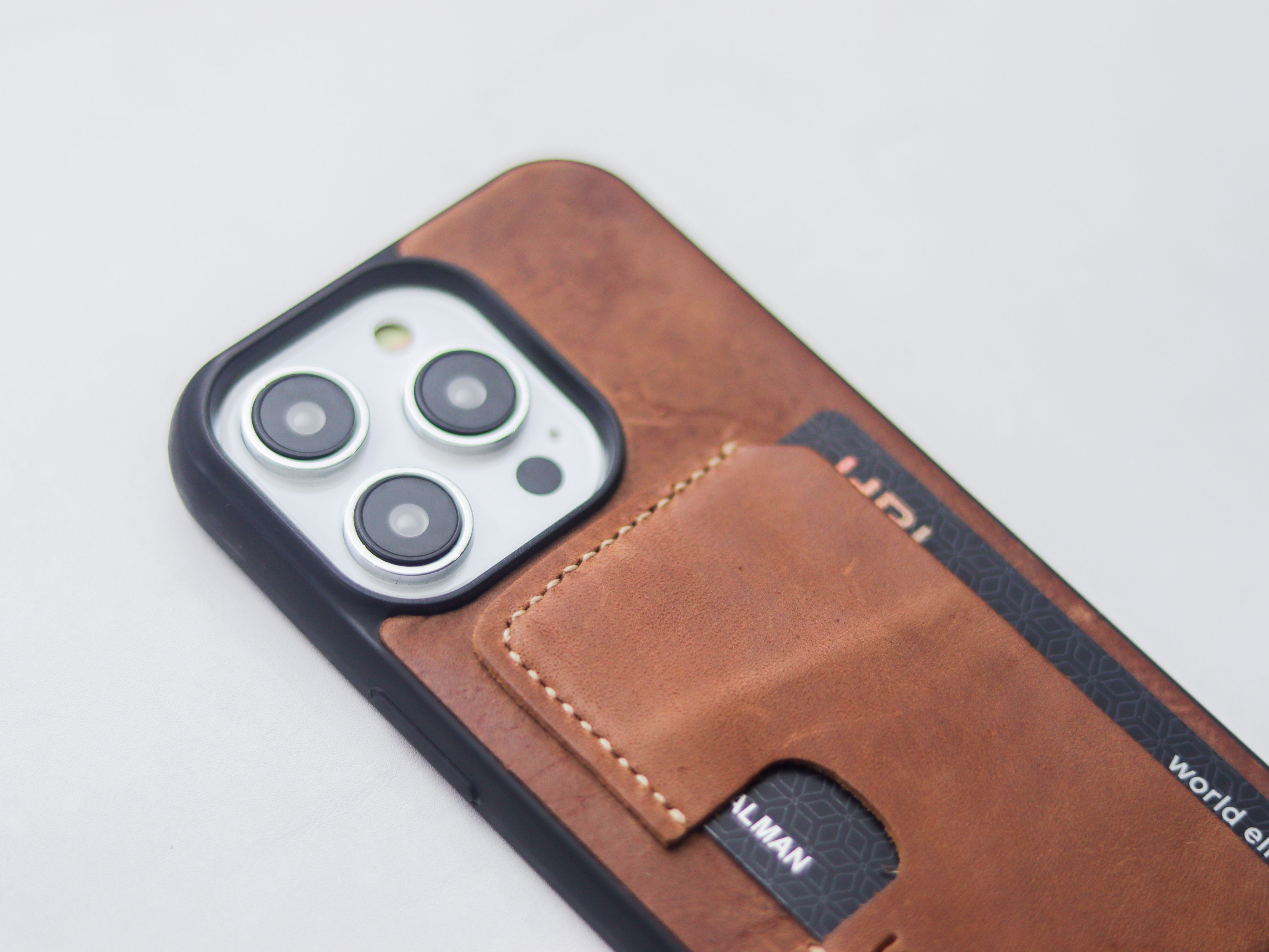 RUSTY BROWN LEATHER -  WALLET PHONE CASE