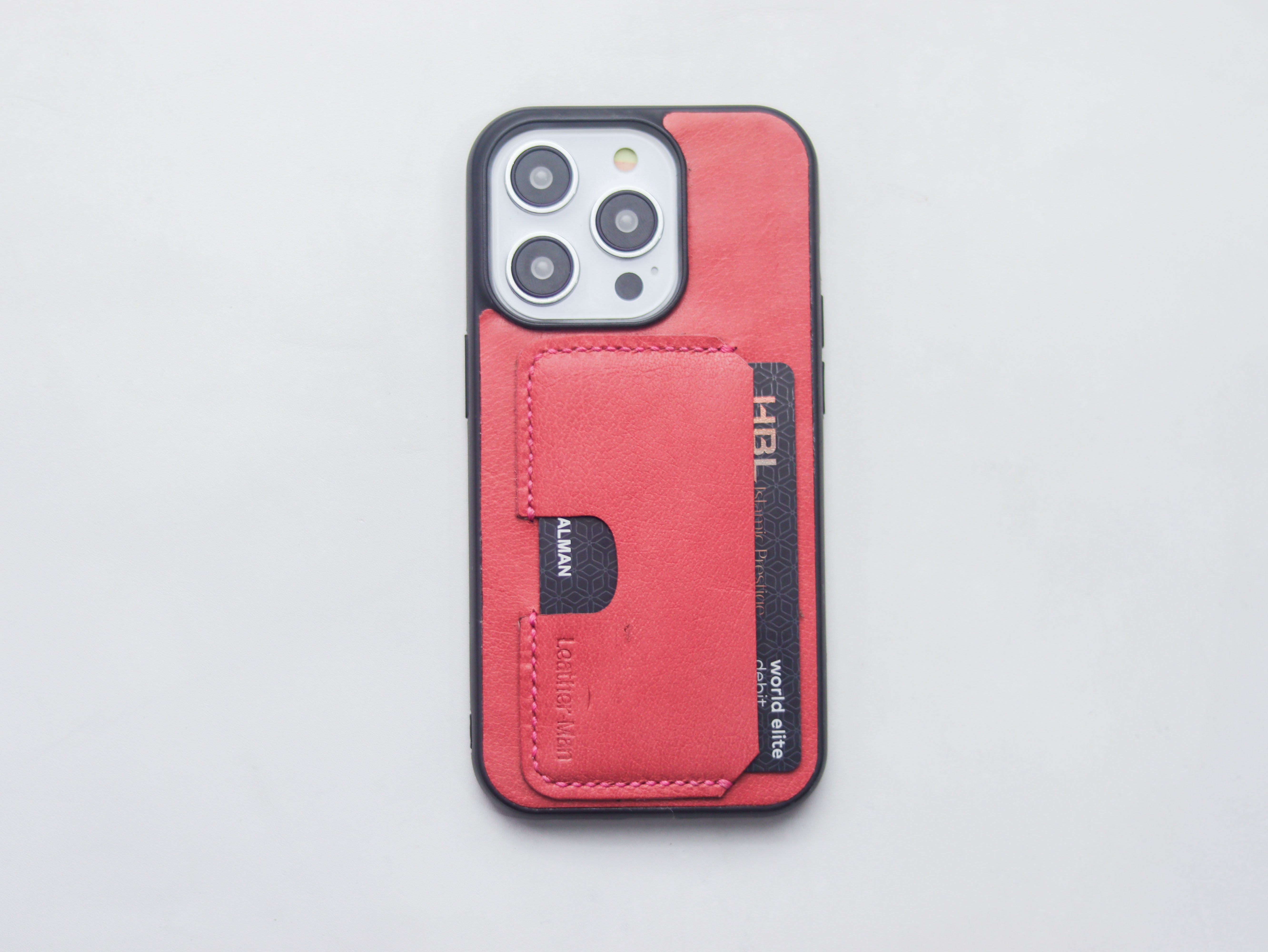 FLAMINGO PINK LEATHER - WALLET PHONE CASE